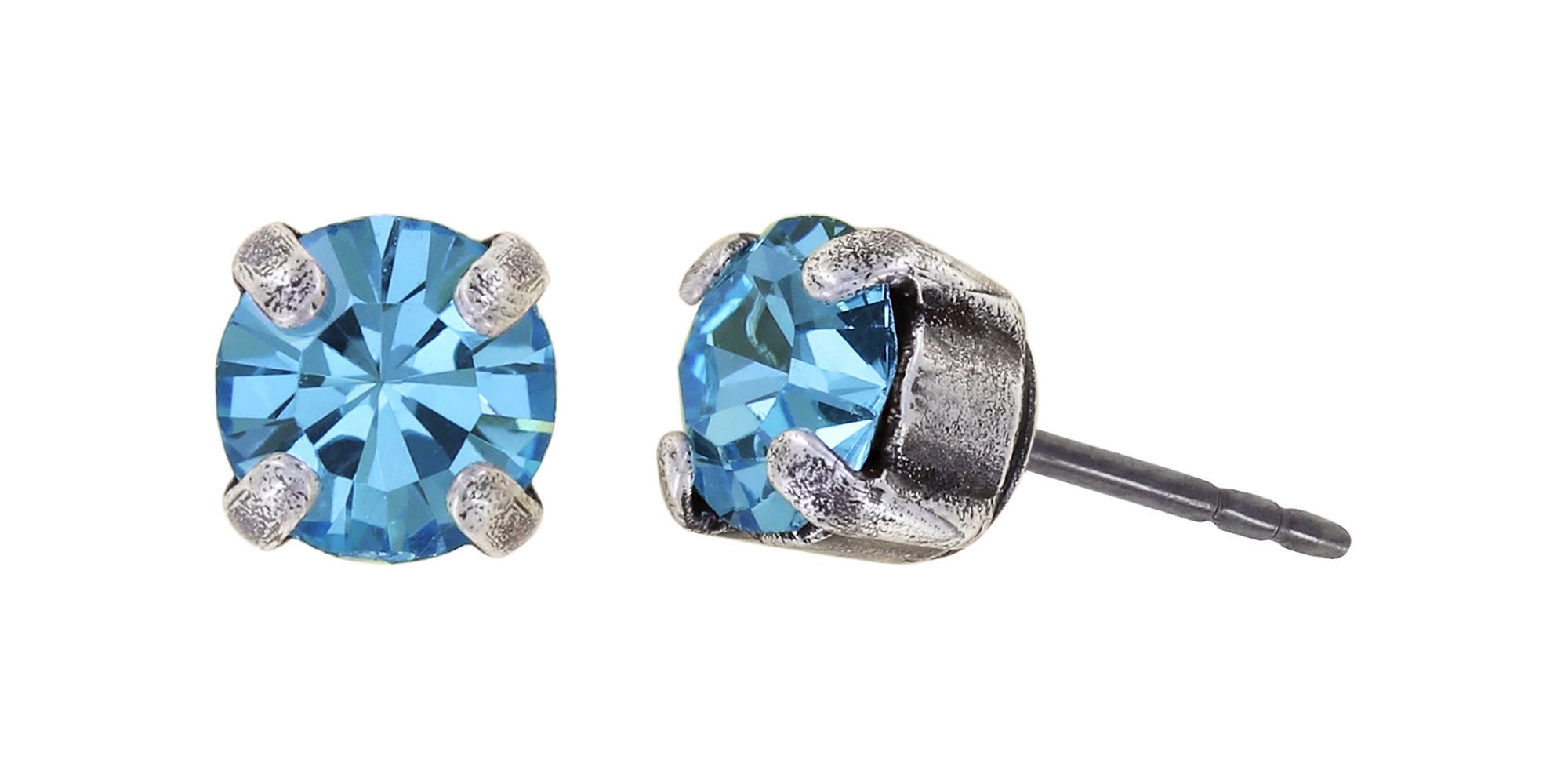 Bild für Ohrstecker Black Jack Hellblau Aquamarin SS 29