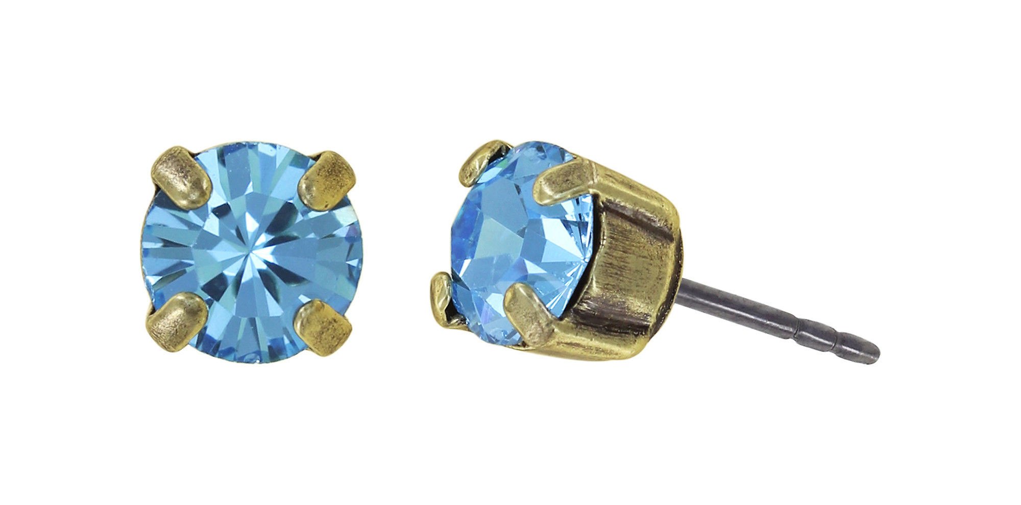 Bild für Ohrstecker Black Jack Hellblau Aquamarin SS 29