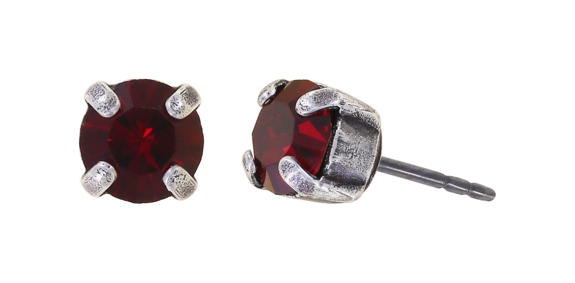 image for Earring Stud Black Jack Red siam SS 29