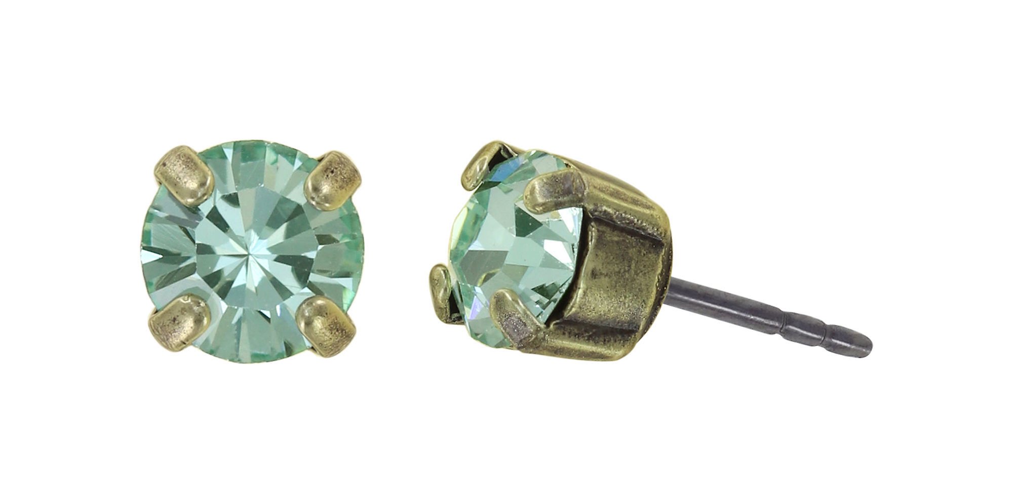 image pour Clou d'oreille Black Jack Vert Clair chrysolite SS 29