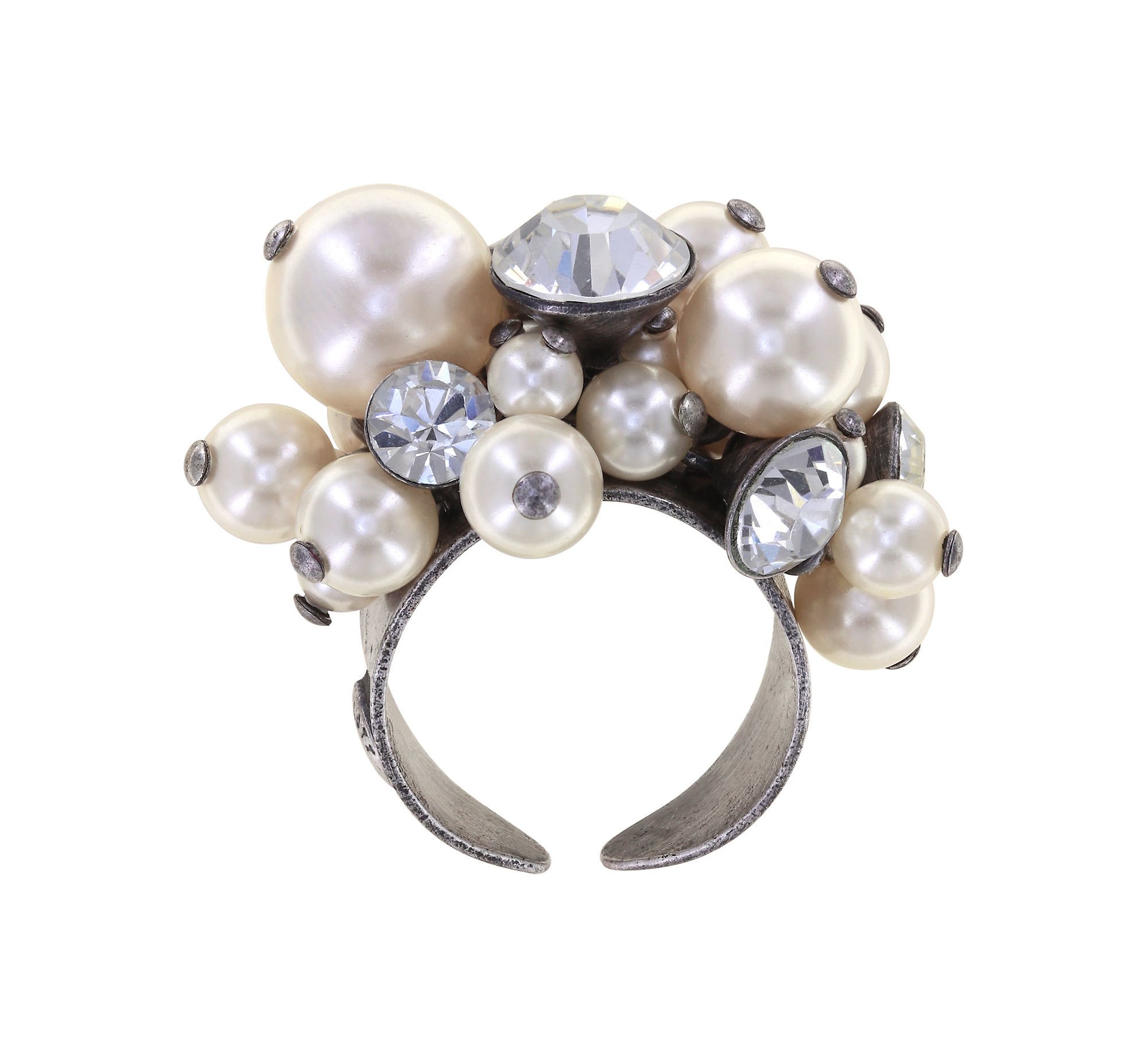 image pour Anneau Pearl Shadow Blanc crystal 