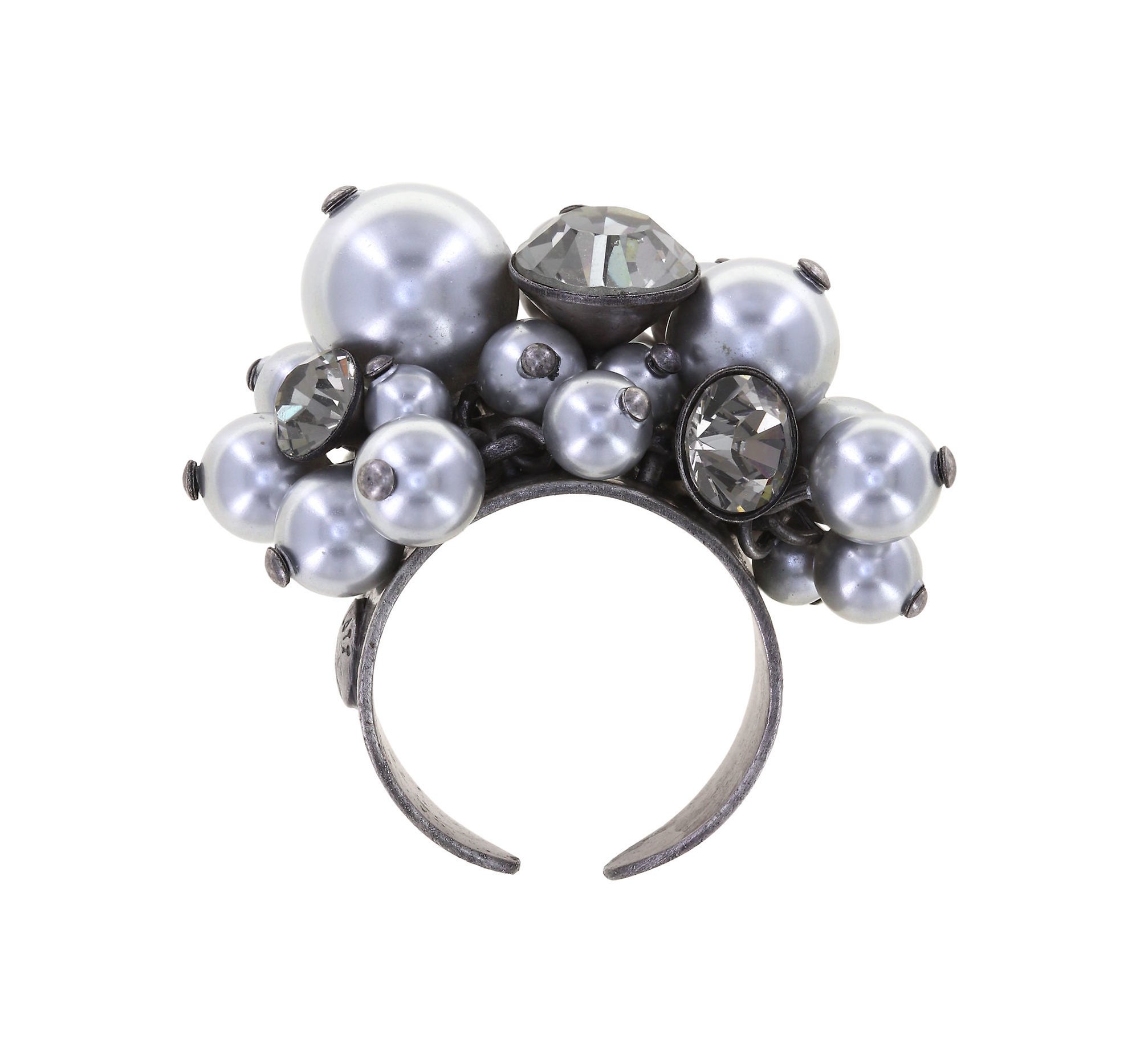 Bild für Ring Pearl Shadow Grau Schwarzer Diamant 