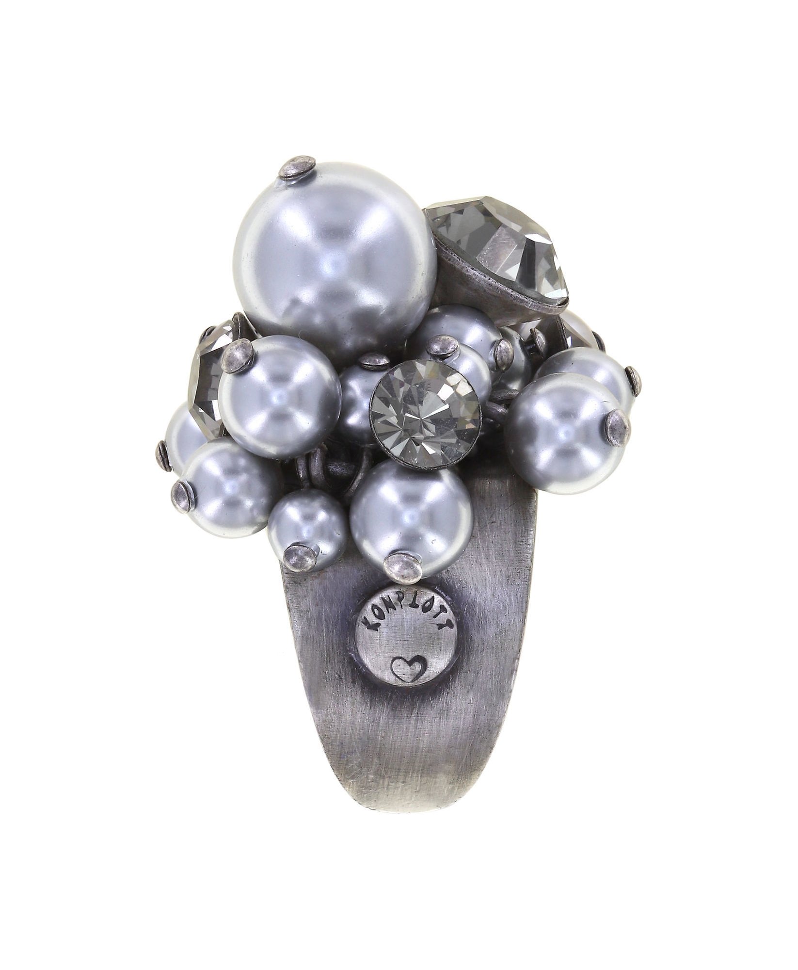 image pour Anneau Pearl Shadow Gris black diamond 