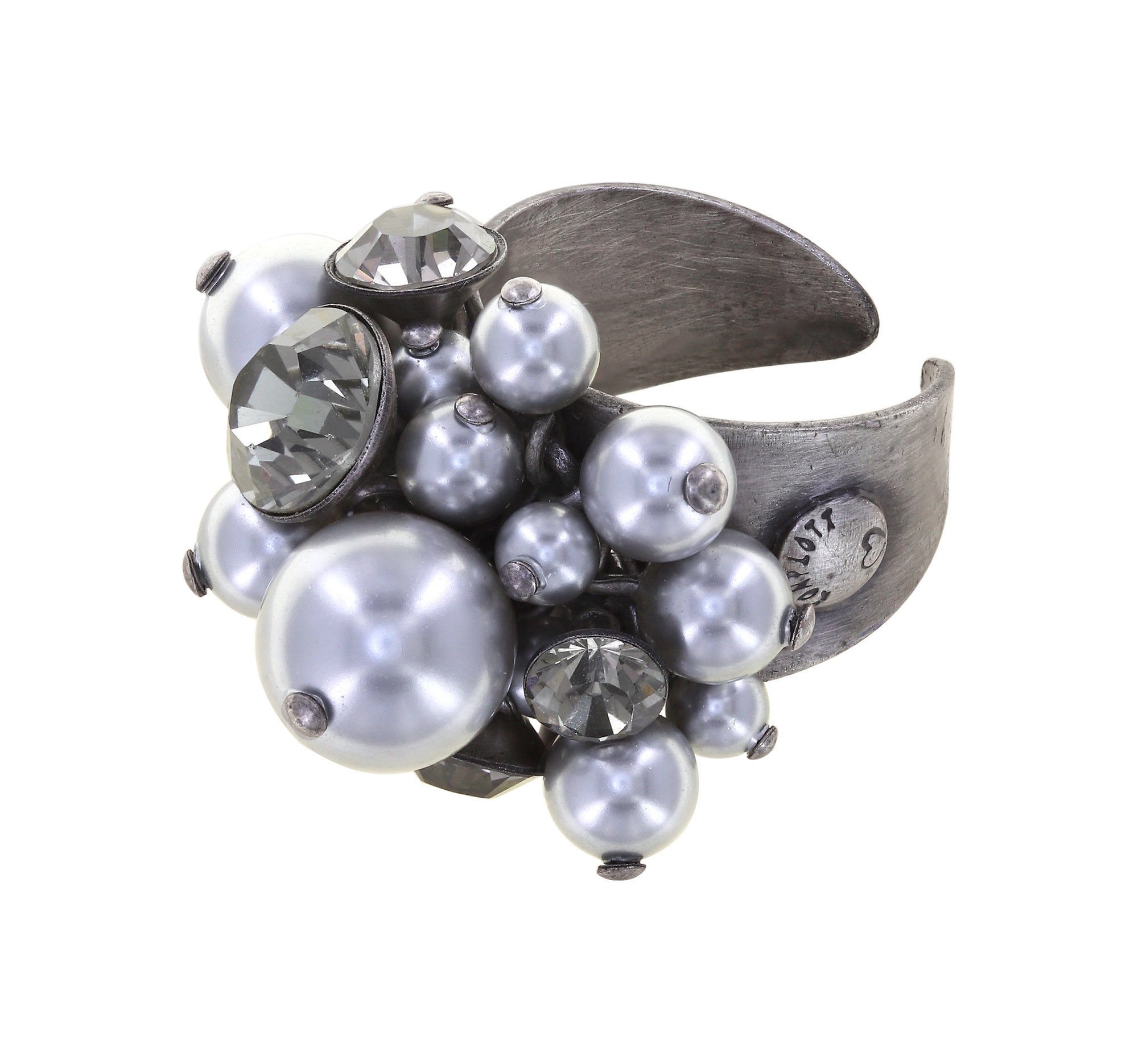 image pour Anneau Pearl Shadow Gris black diamond 