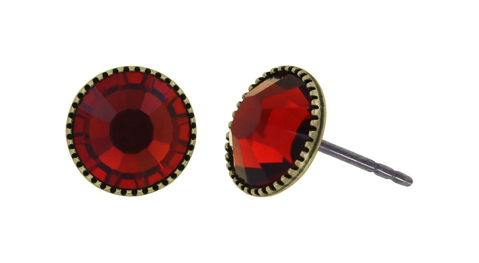 Bild für Ohrstecker flach Black Jack Rot red velvet SS 34