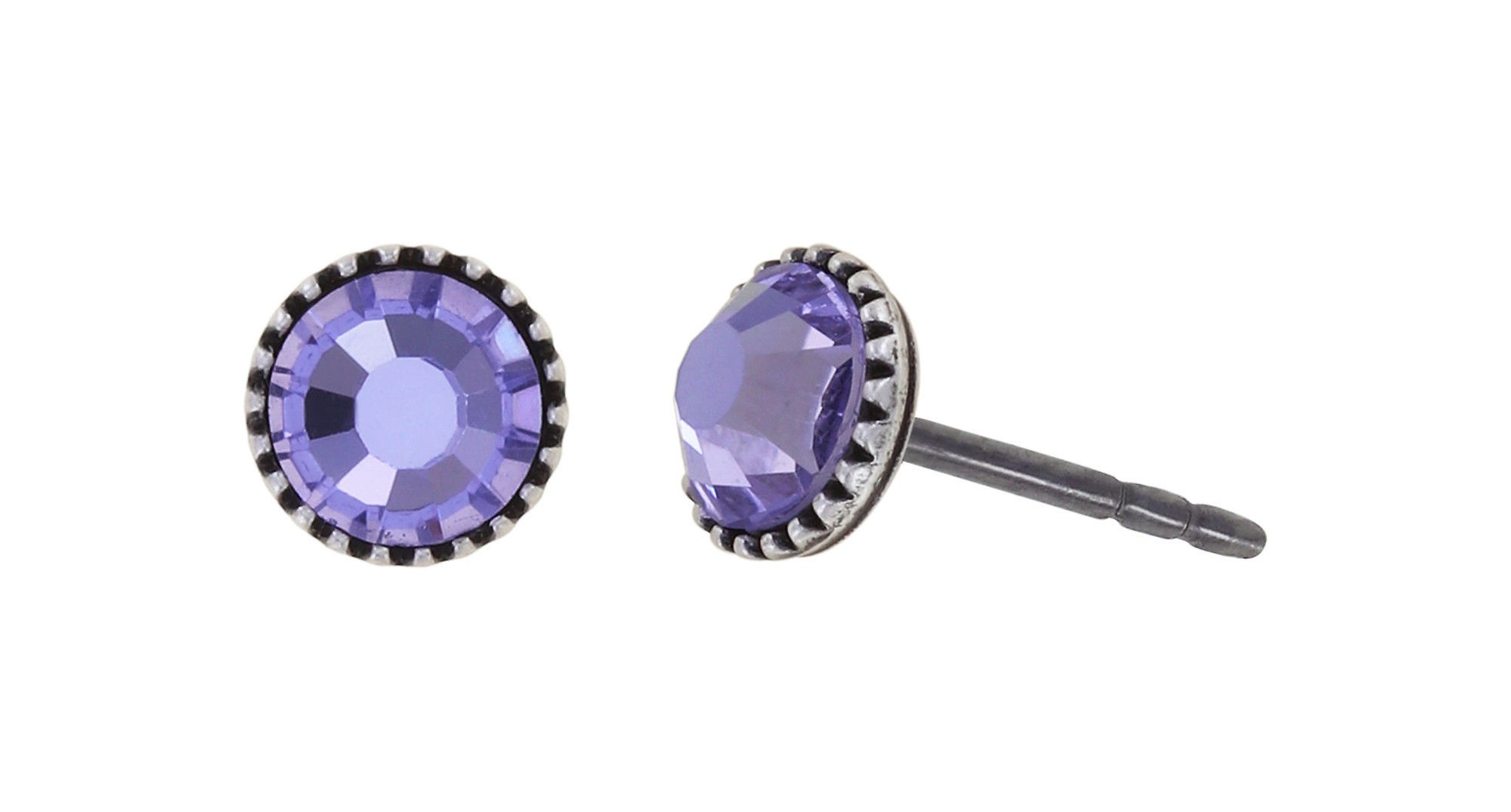 image pour Clou d'oreille plat Black Jack Lila violet SS 20
