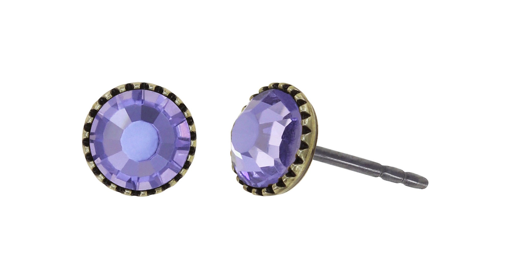 Bild für Ohrstecker flach Black Jack Lila Veilchen SS 20