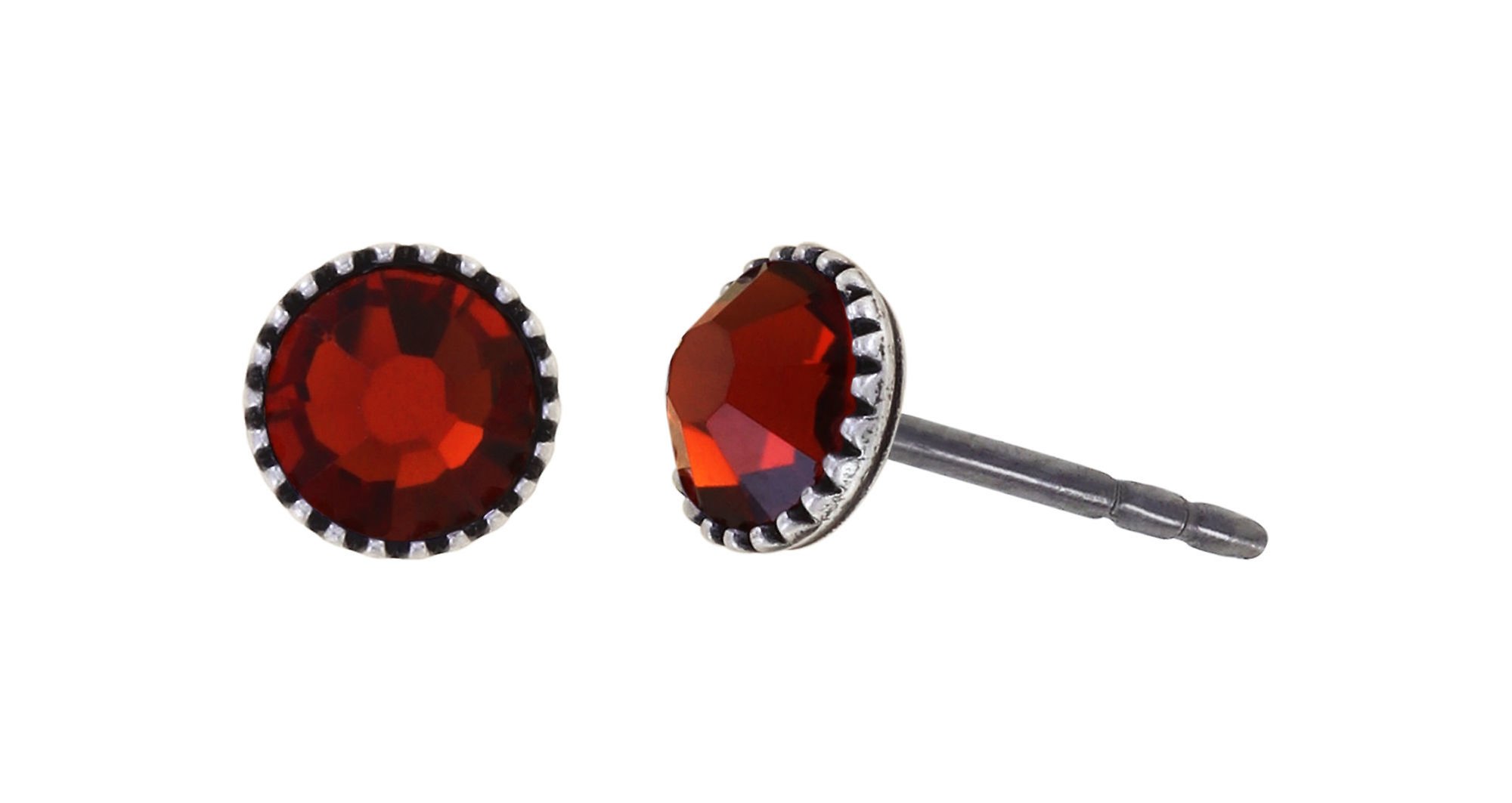 image for Earring Stud-Flat Black Jack Red red velvet SS 20