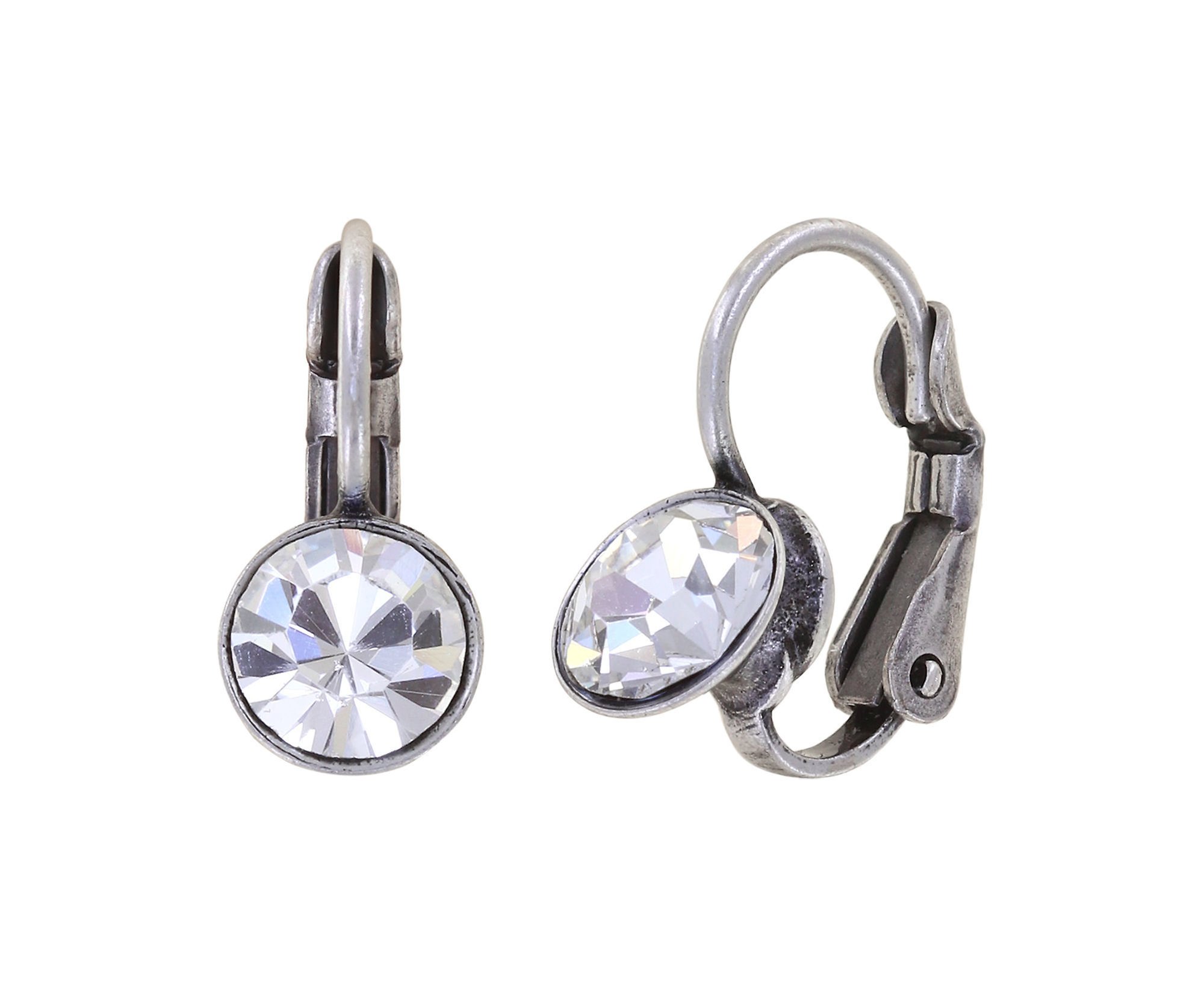 image pour Boucles d'oreilles Eurowire Black Jack Blanc crystal SS 29