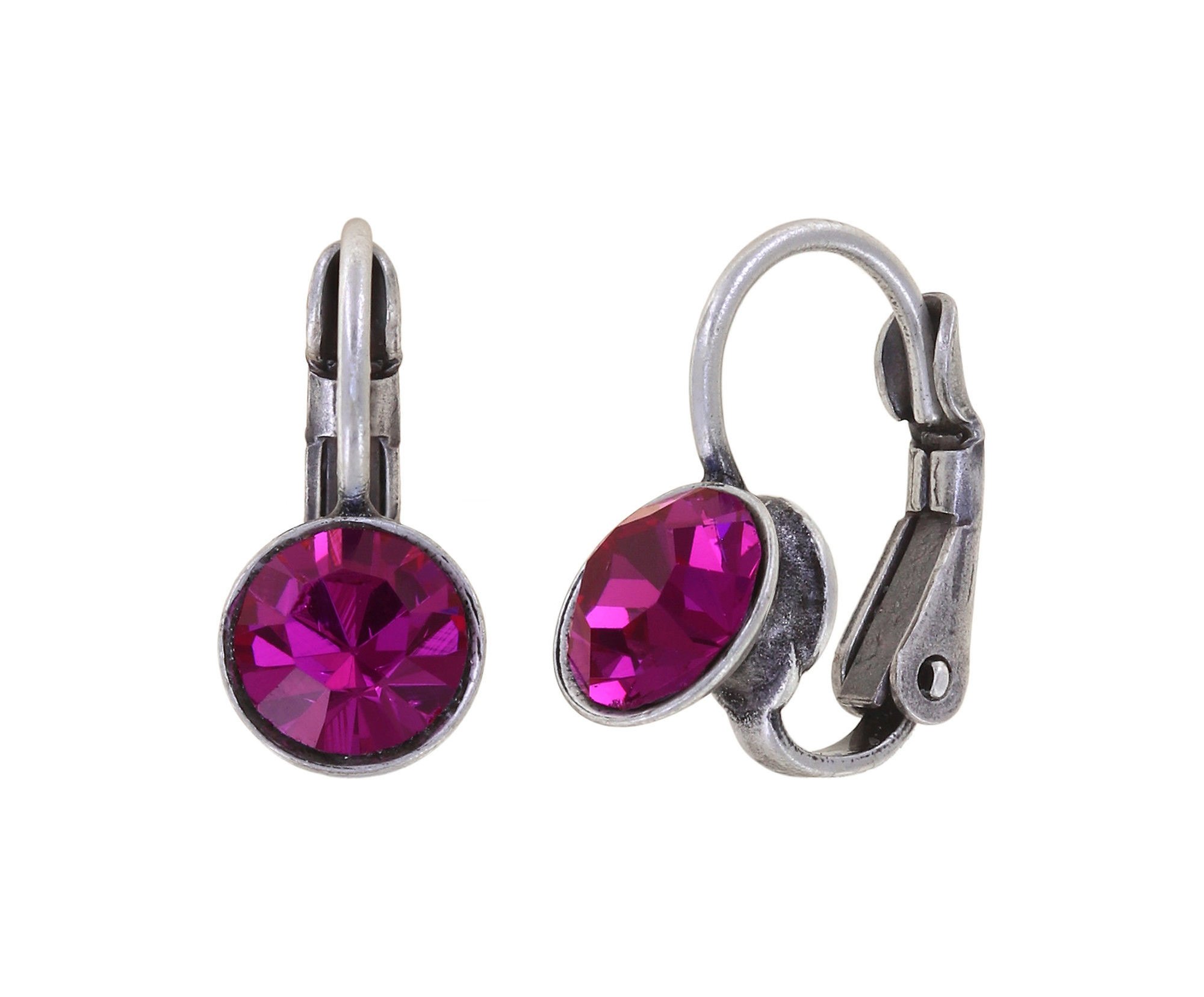 image pour Boucles d'oreilles Eurowire Black Jack Rose Foncé fuchsia SS 29