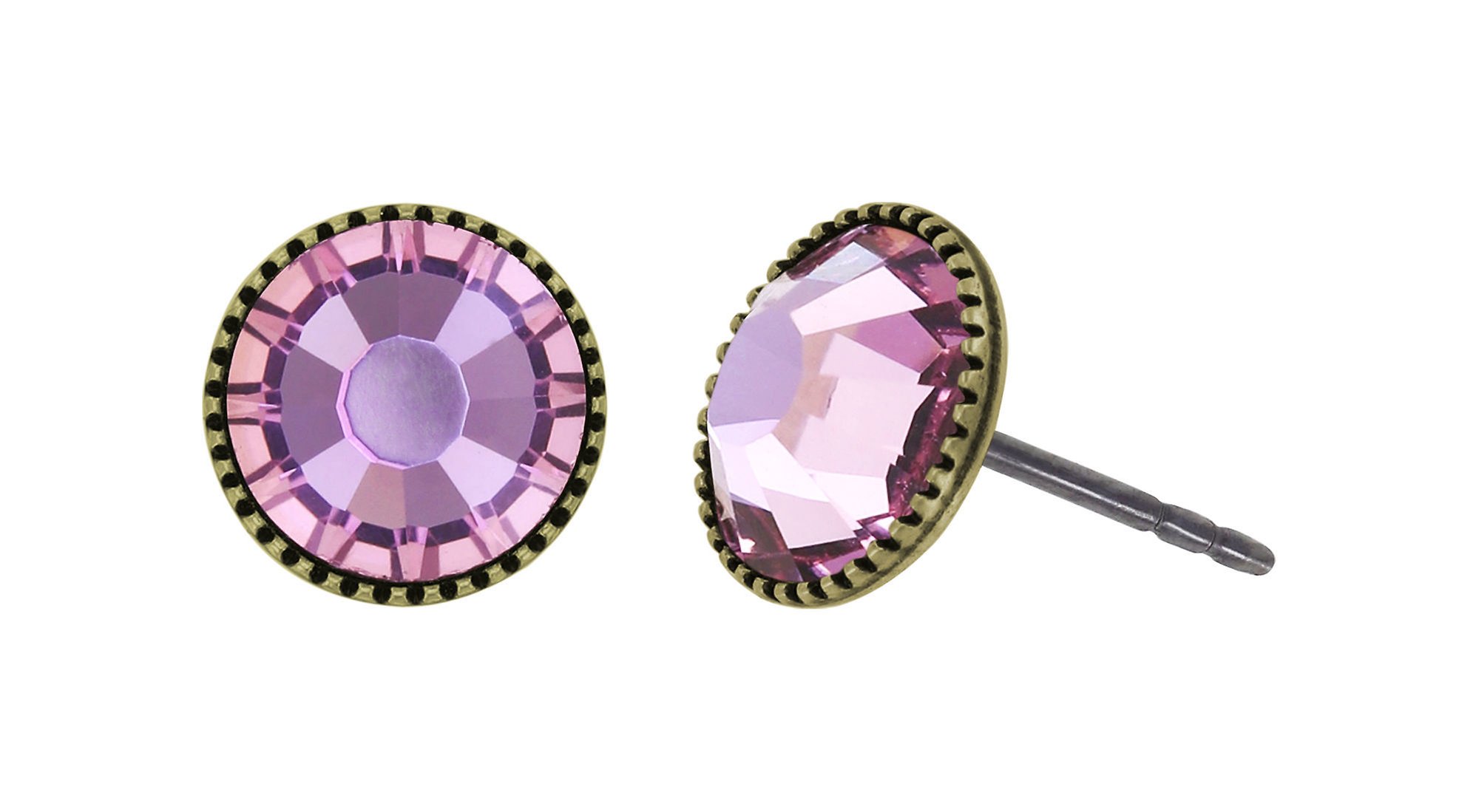 Bild für Ohrstecker flach Black Jack Pink Hell-Rosa SS 34