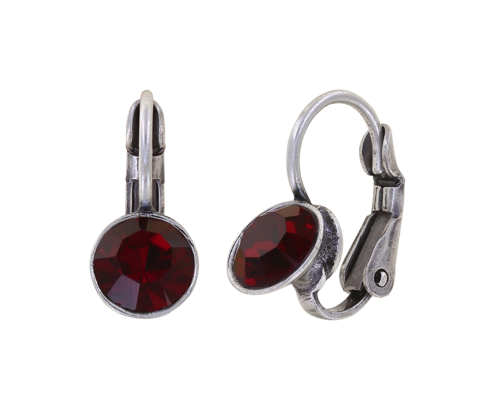 image pour Boucles d'oreilles Eurowire Black Jack Rouge siam SS 29
