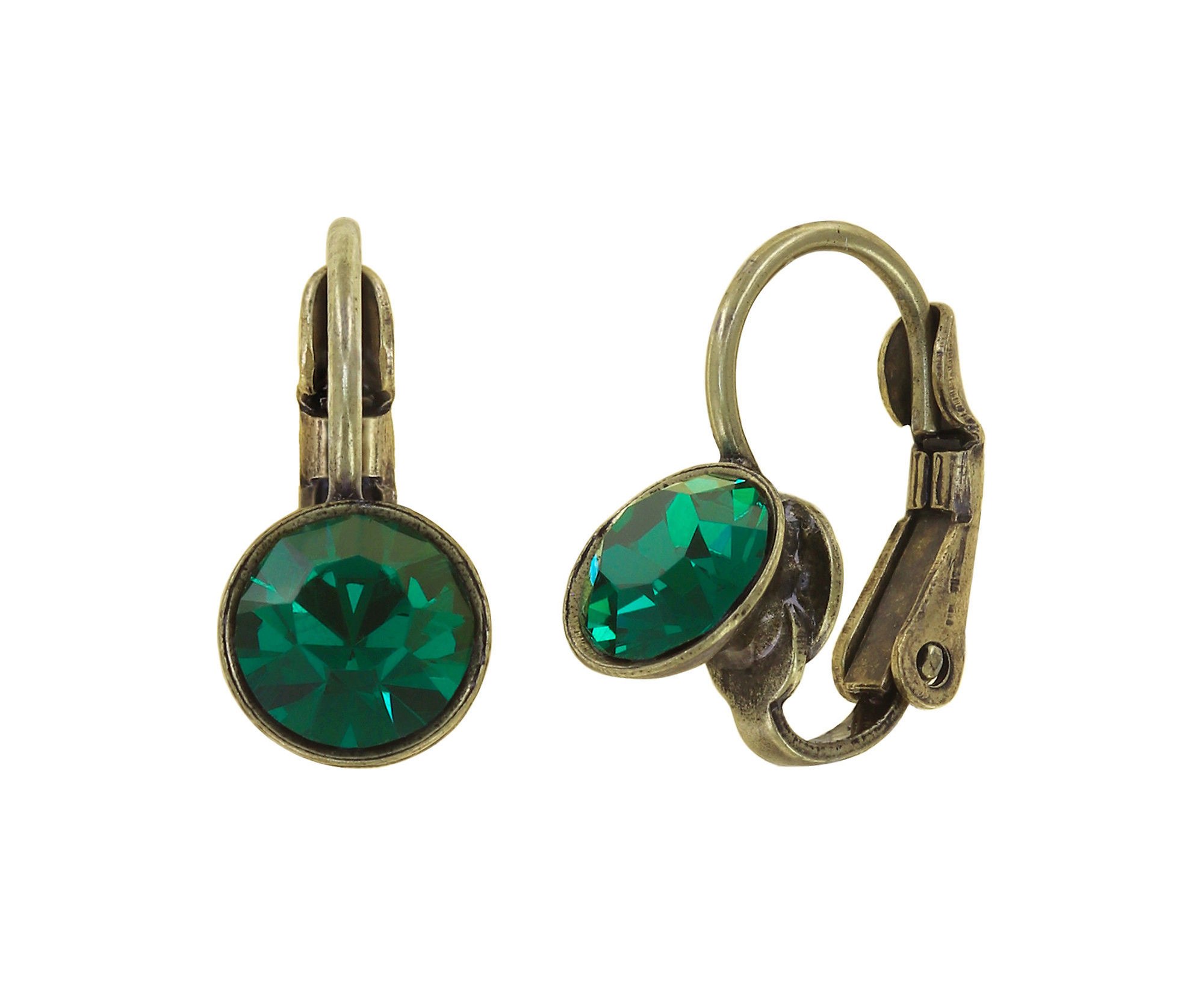 image pour Boucles d'oreilles Eurowire Black Jack Vert emerald SS 29