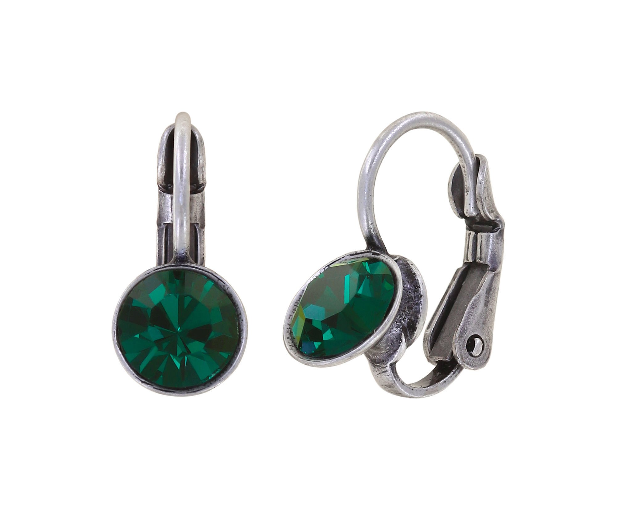 image pour Boucles d'oreilles Eurowire Black Jack Vert emerald SS 29