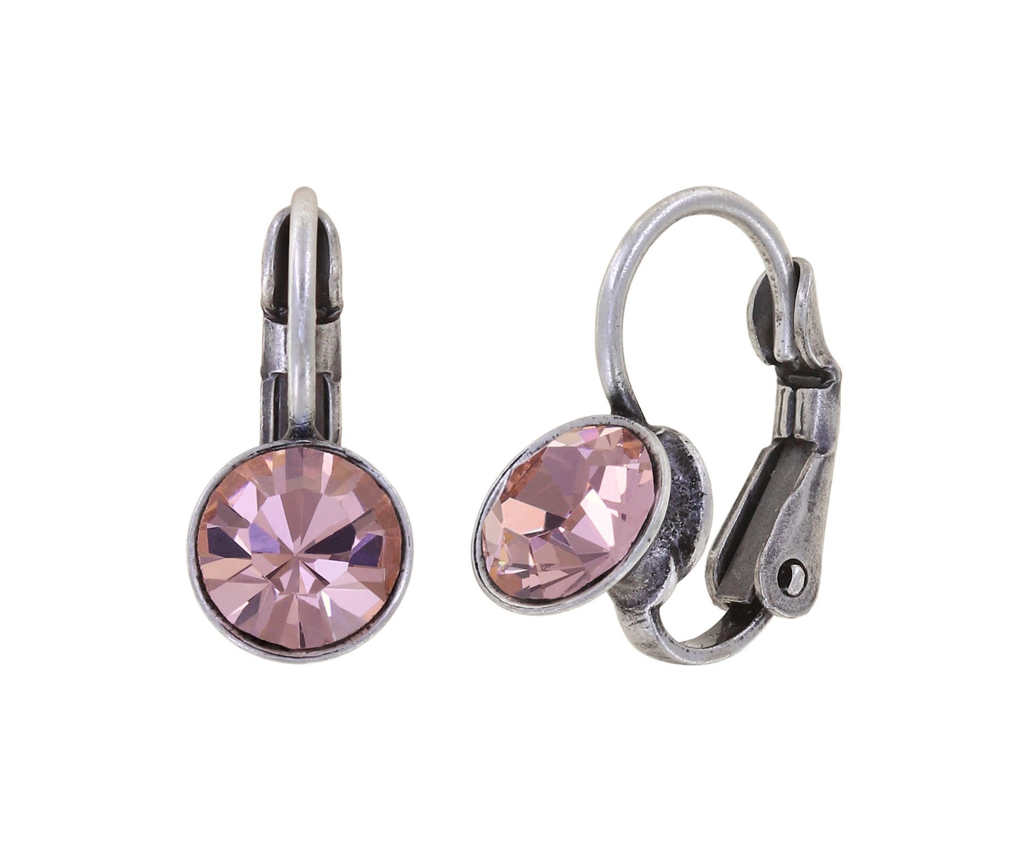 image pour Boucles d'oreilles Eurowire Black Jack Rose vintage rose SS 29