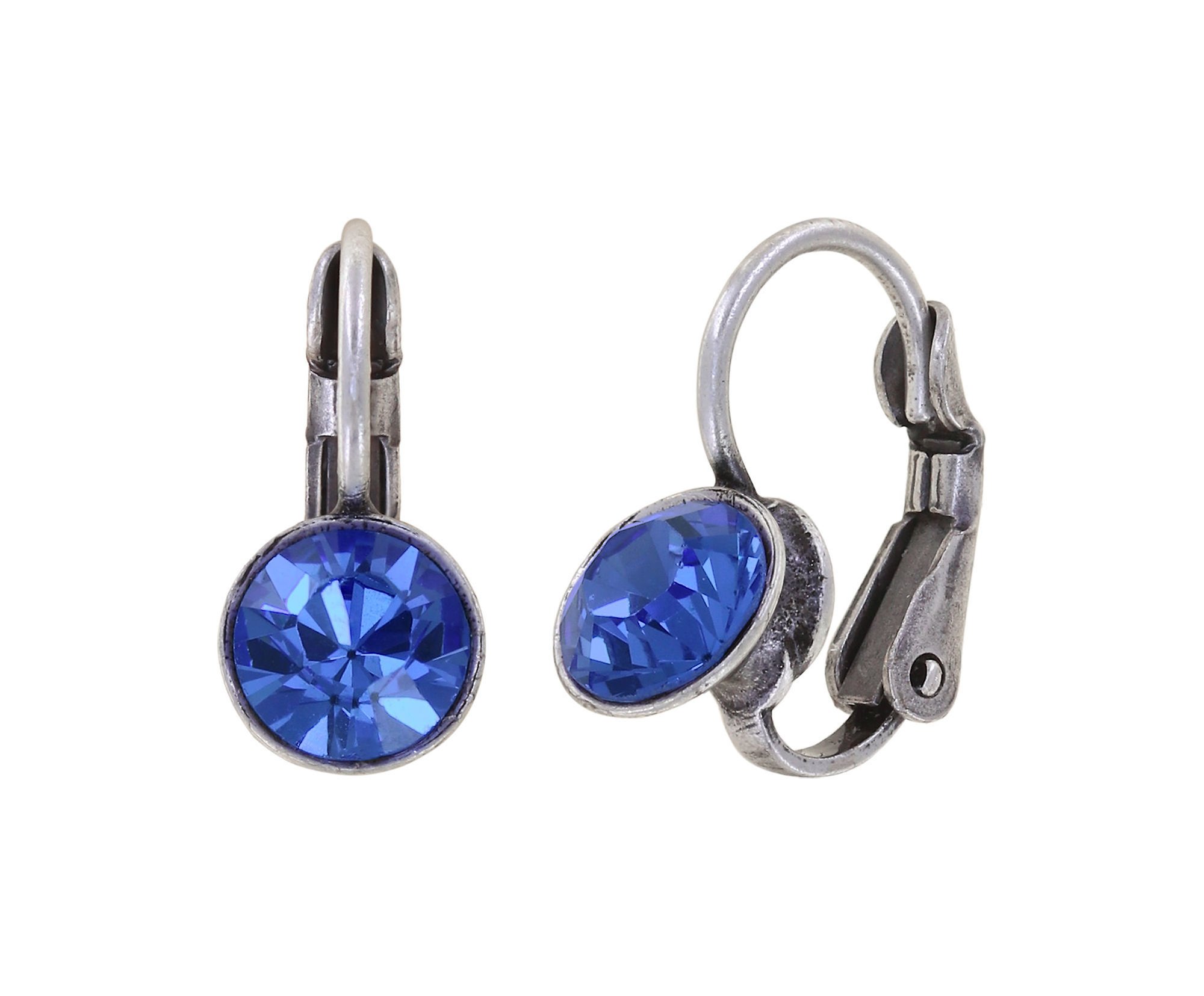 image for Earring Eurowire Black Jack Blue sapphire SS 29