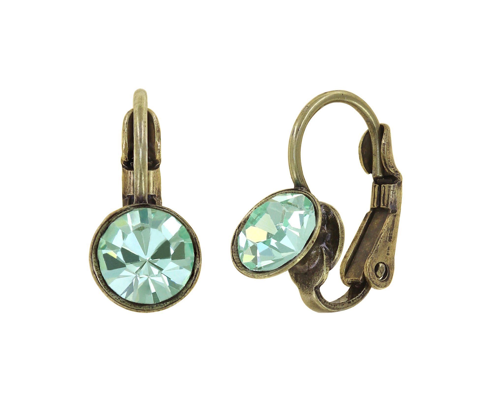 image for Earring Eurowire Black Jack Light Green chrysolite SS 29