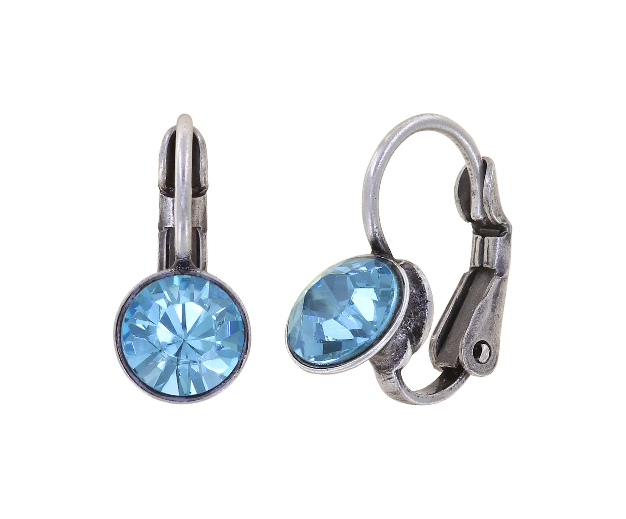 Bild für Ohrringe mit Brisur Black Jack Hellblau Aquamarin SS 29