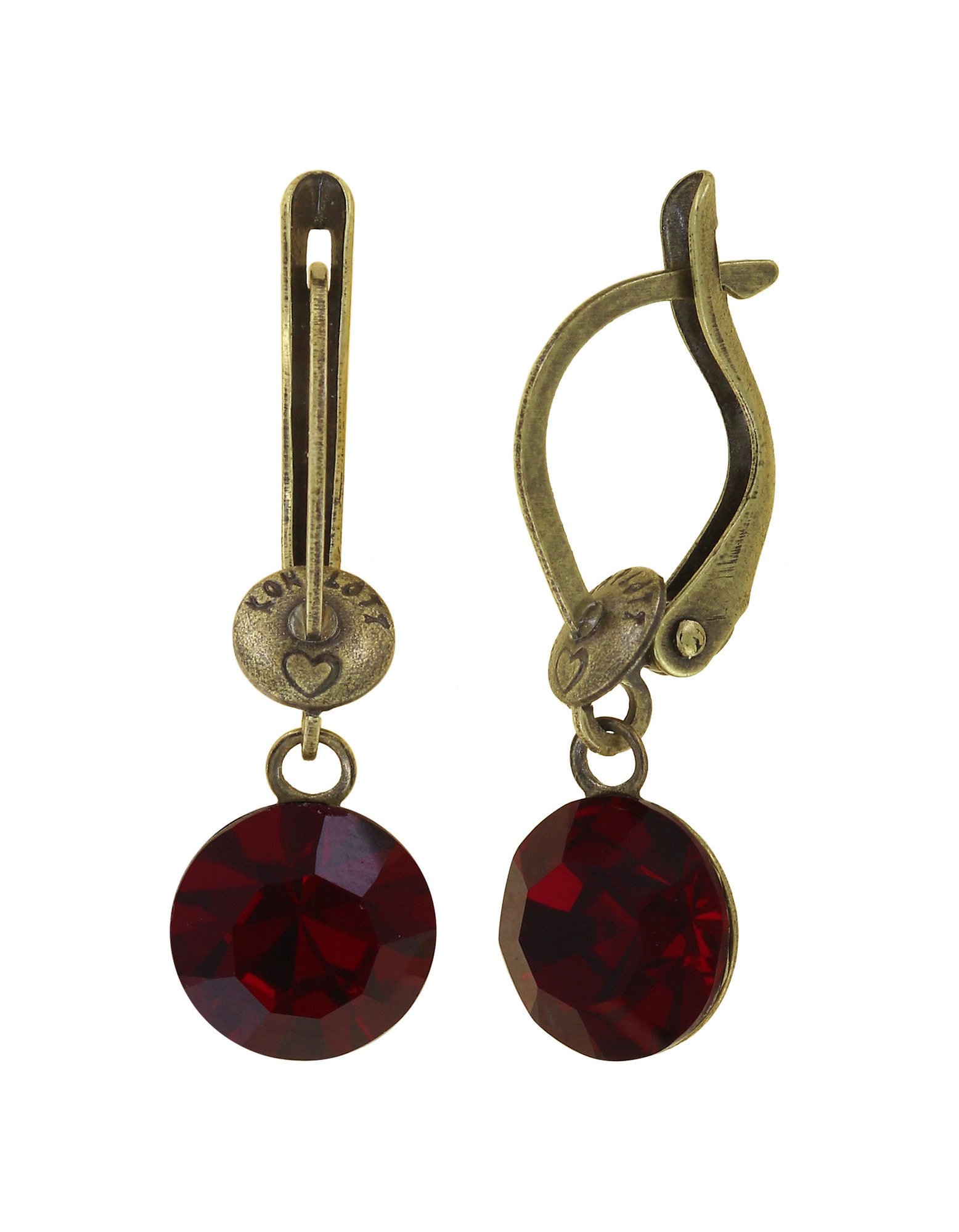 Bild für Ohrringe baumelnd Black Jack Rot Siam SS 39