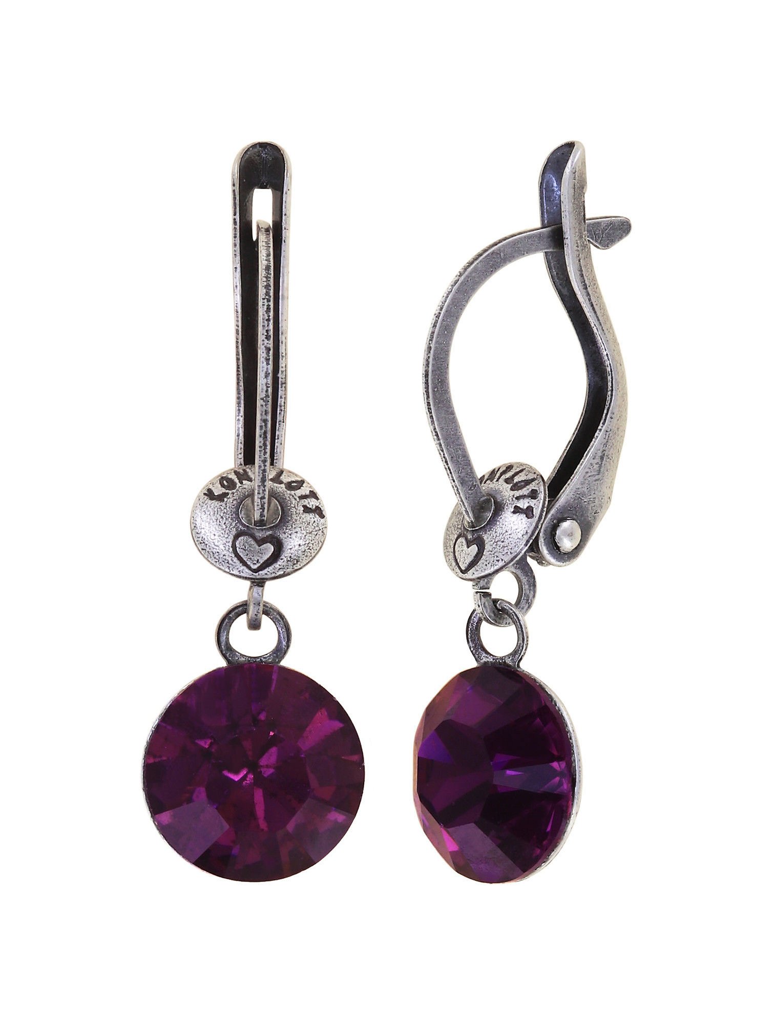 Bild für Ohrringe baumelnd Black Jack Lila Amethyst SS 39