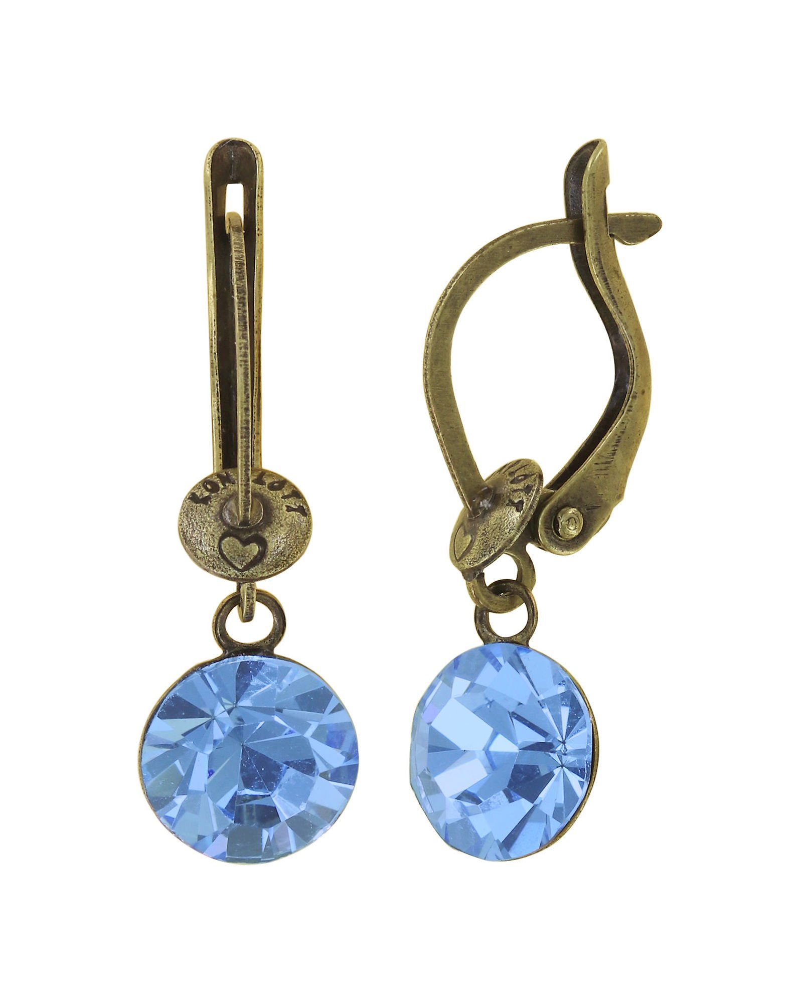 image pour Boucles d'oreilles pendantes Black Jack Bleu Clair light sapphire SS 39