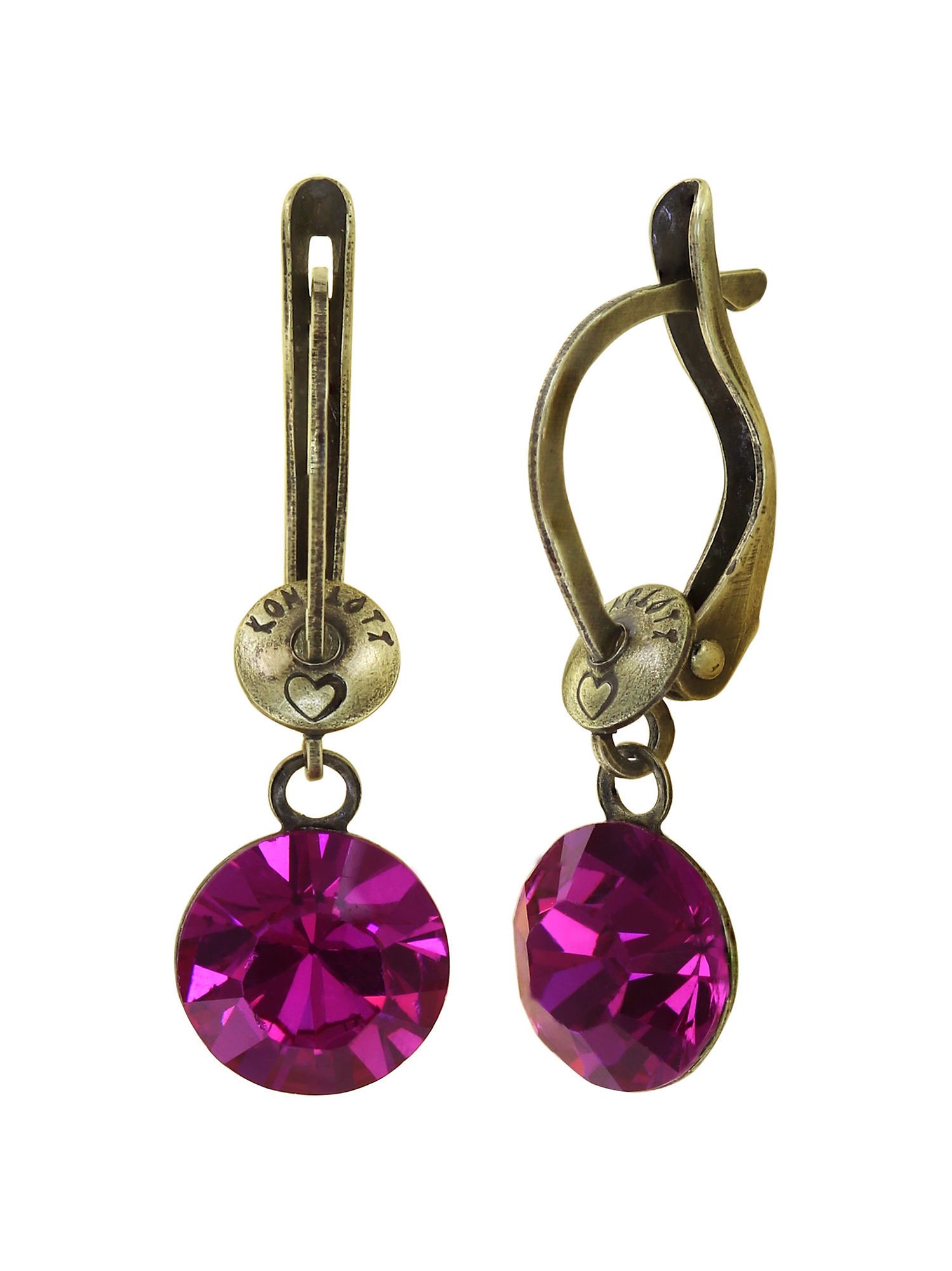 Bild für Ohrringe baumelnd Black Jack Dunkelrosa Fuchsia SS 39