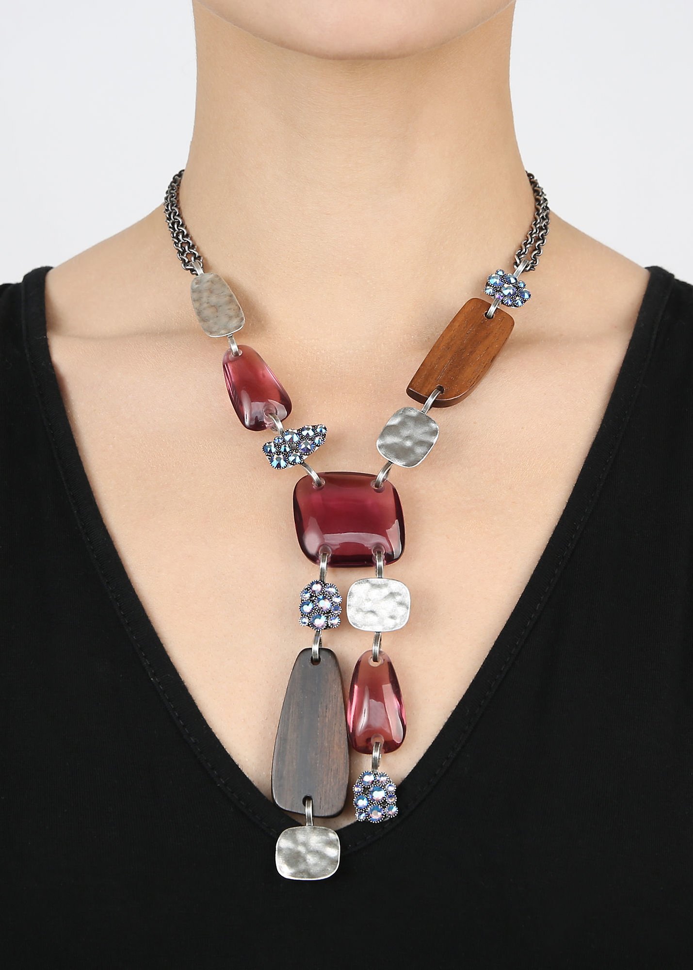 image pour Collier-Y Earth, Wind and Business Bleu / Lila  