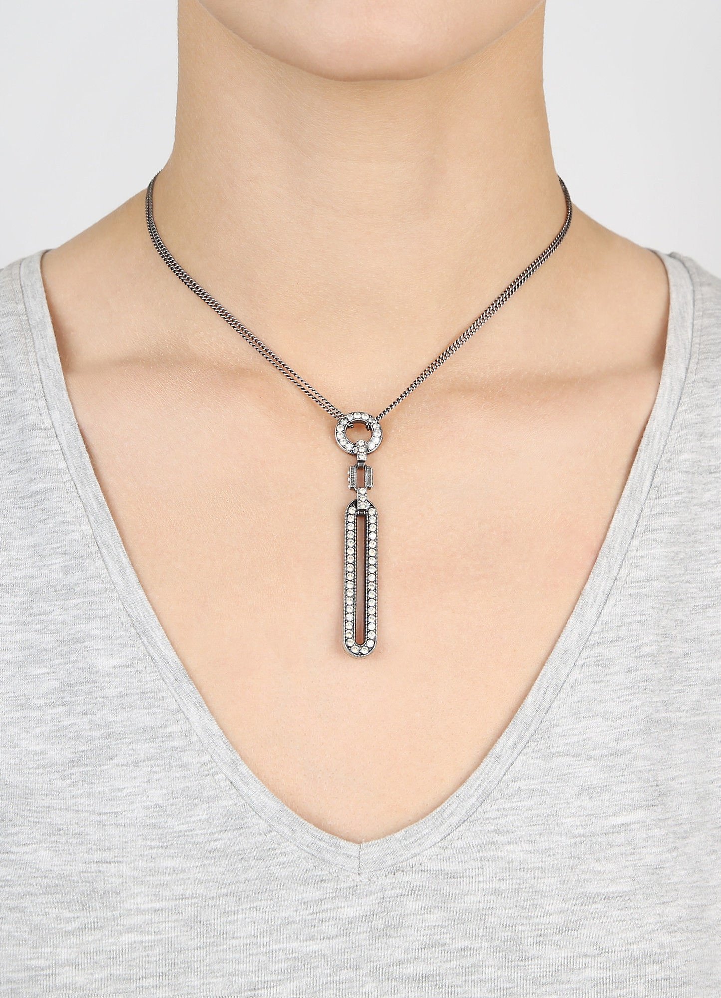 image for Necklace Pendant Cool and Glam White  