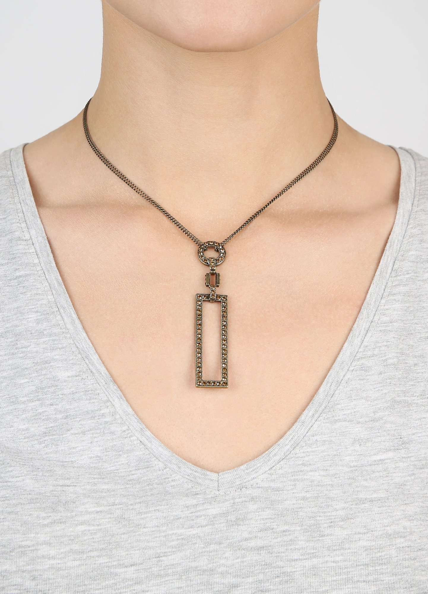 image for Necklace Pendant Cool and Glam Brown  