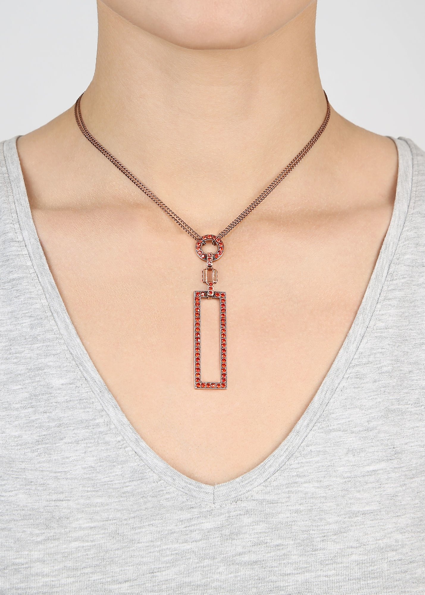 image for Necklace Pendant Cool and Glam Red  