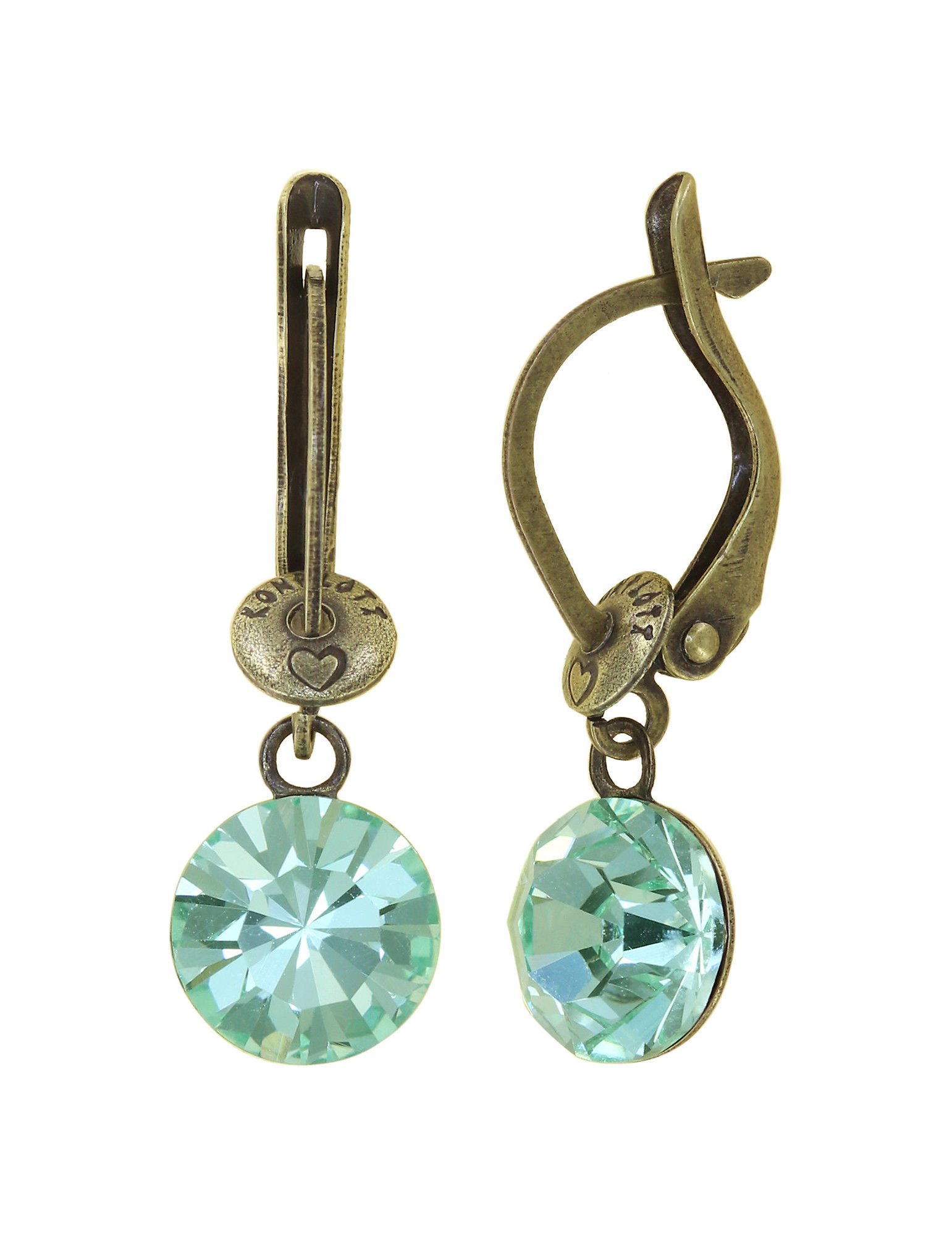 image pour Boucles d'oreilles pendantes Black Jack Vert Clair chrysolite SS 39