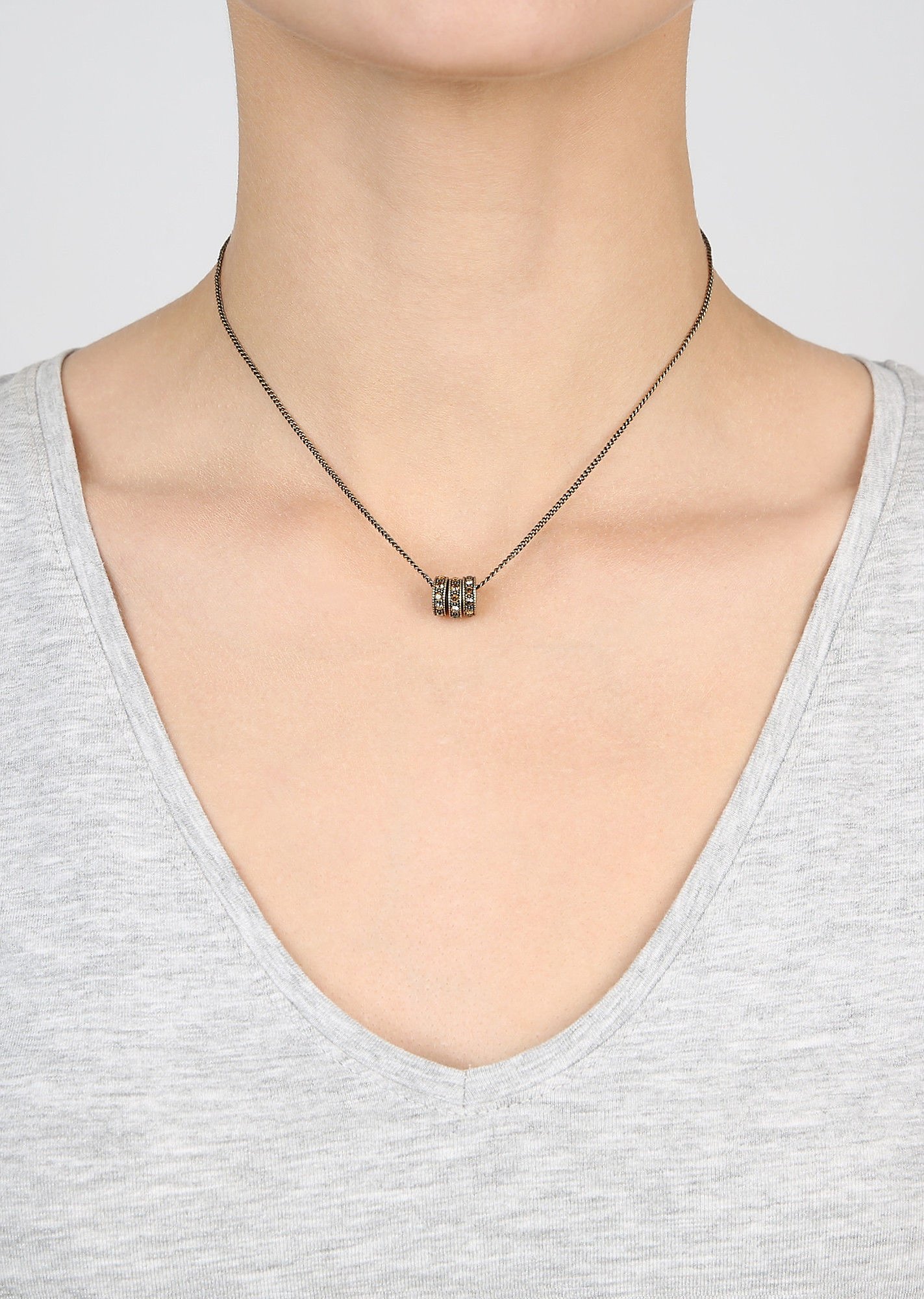 image for Necklace Colour Ring Brown  