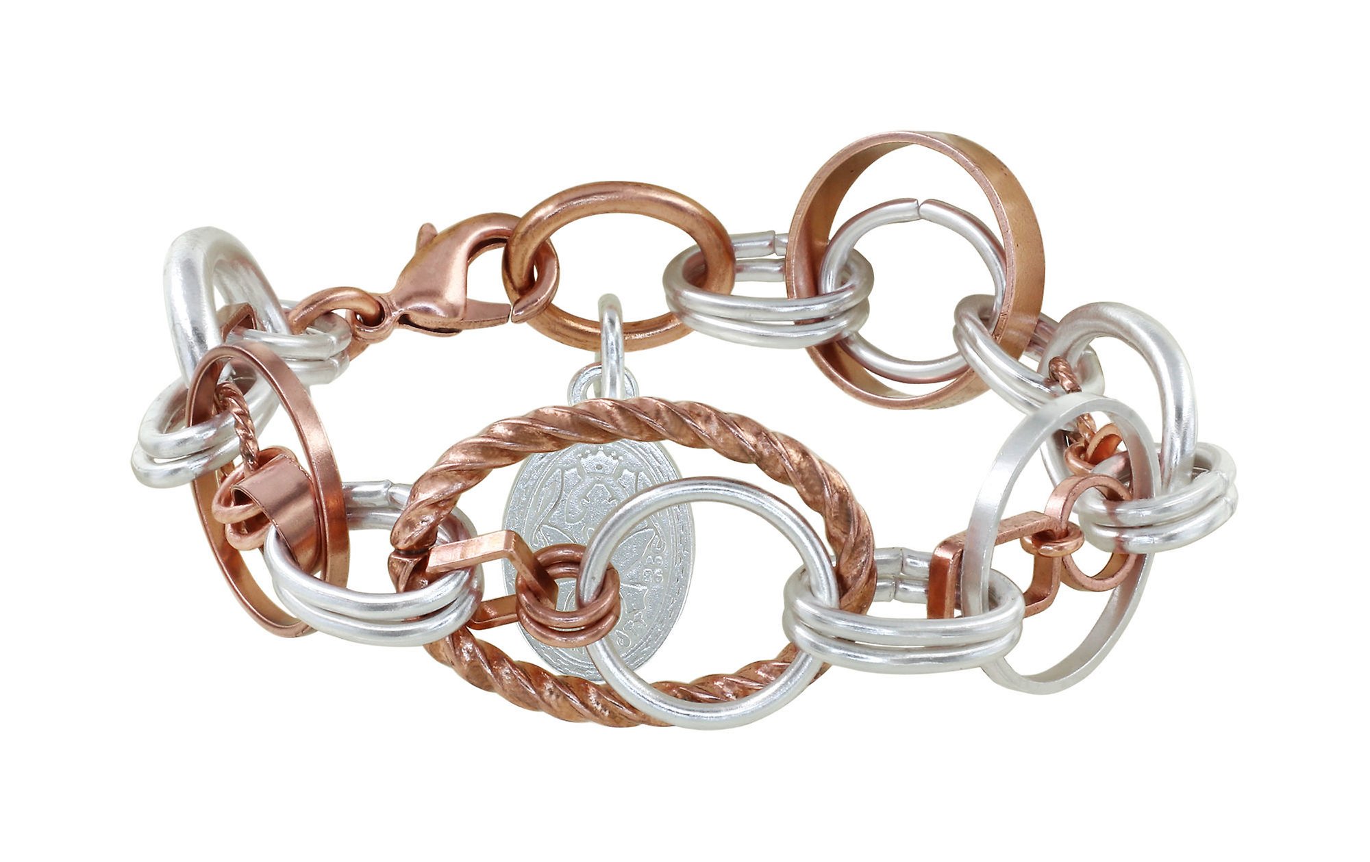 Bild für Armband Rings in Concert Silber / Kupfer  