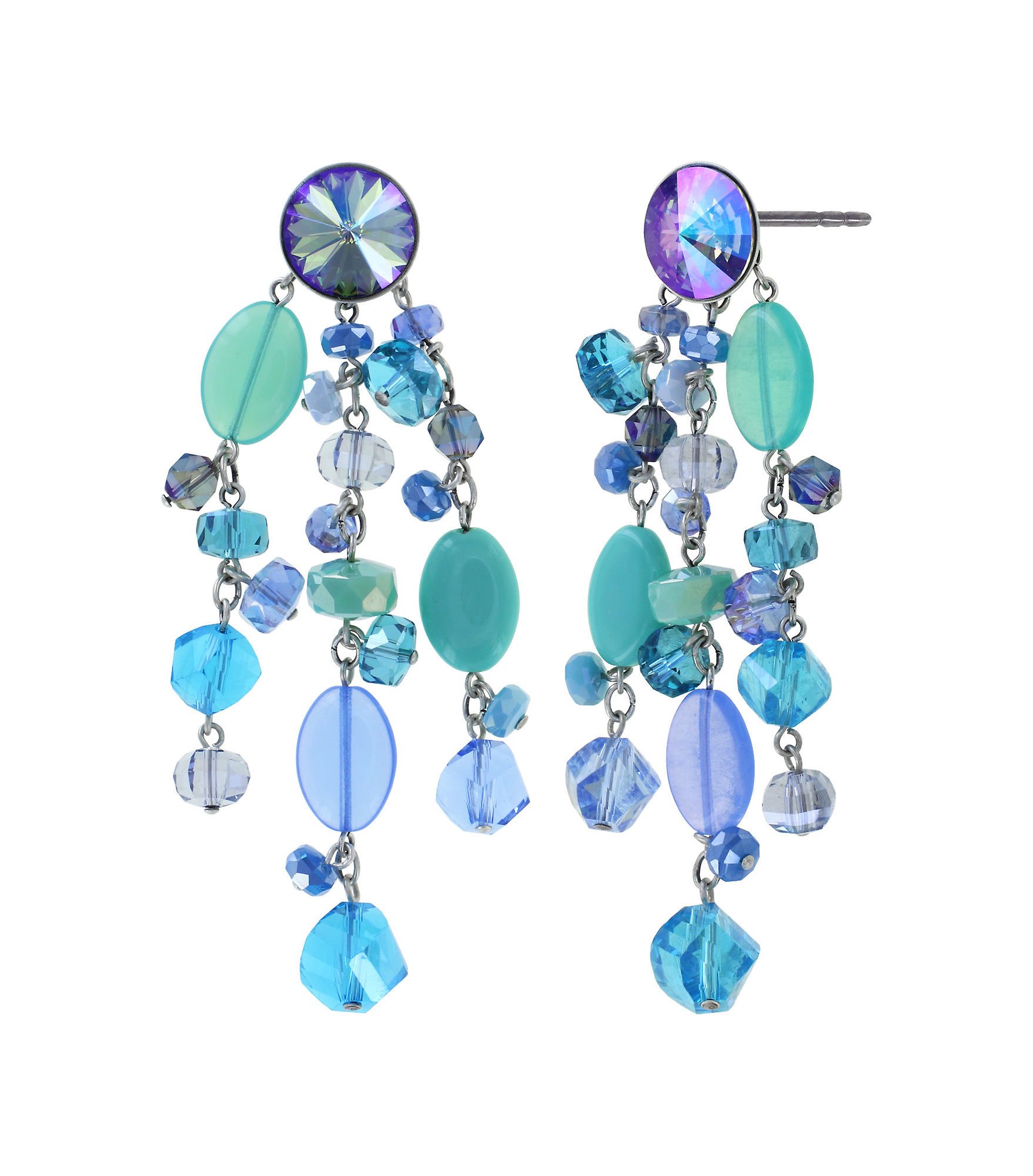 image for Earring Stud Dangling Jelly Flow Blue  