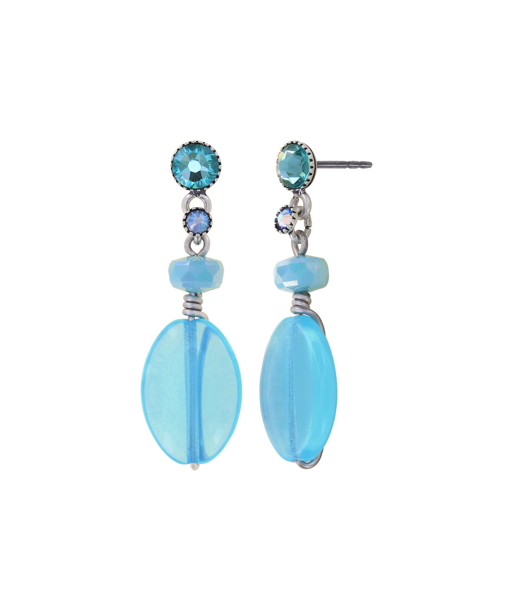 image pour Clou d'oreille pendant Jelly Flow Bleu  