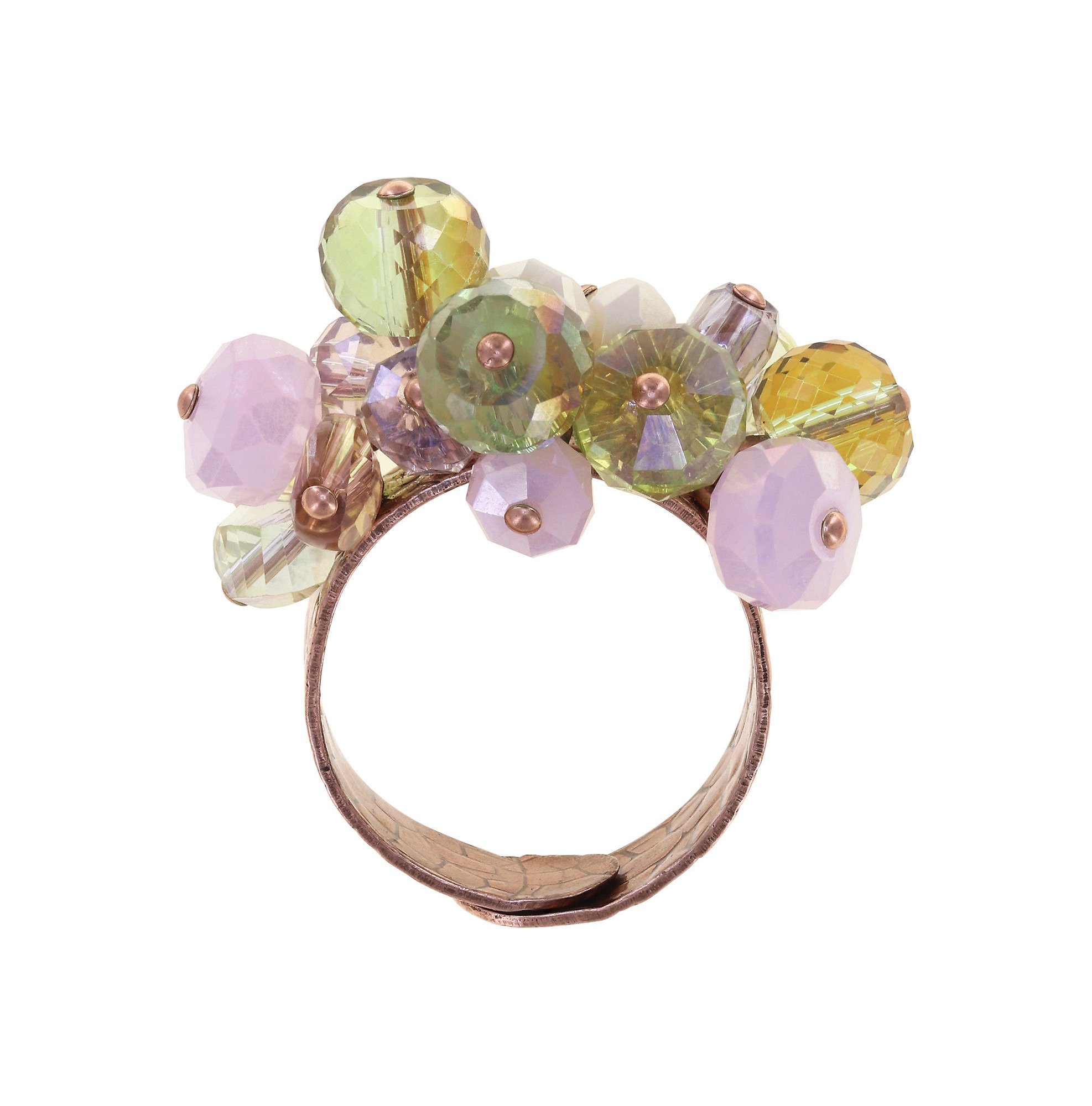 image pour Anneau Jelly Flow Rose / Vert lt.colorado topaz vitrail light 