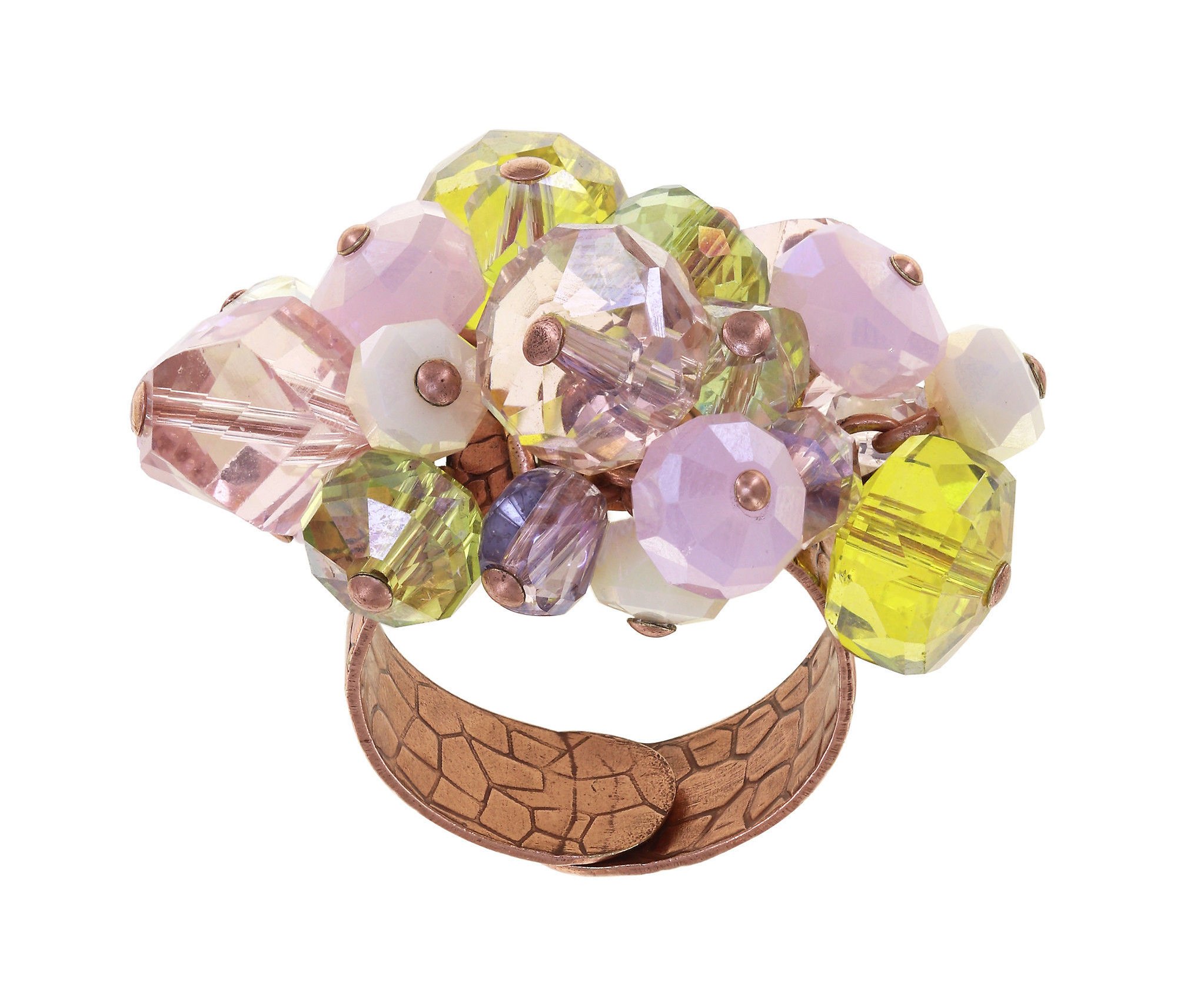 image for Ring Jelly Flow Pink / Green lt.colorado topaz vitrail light 