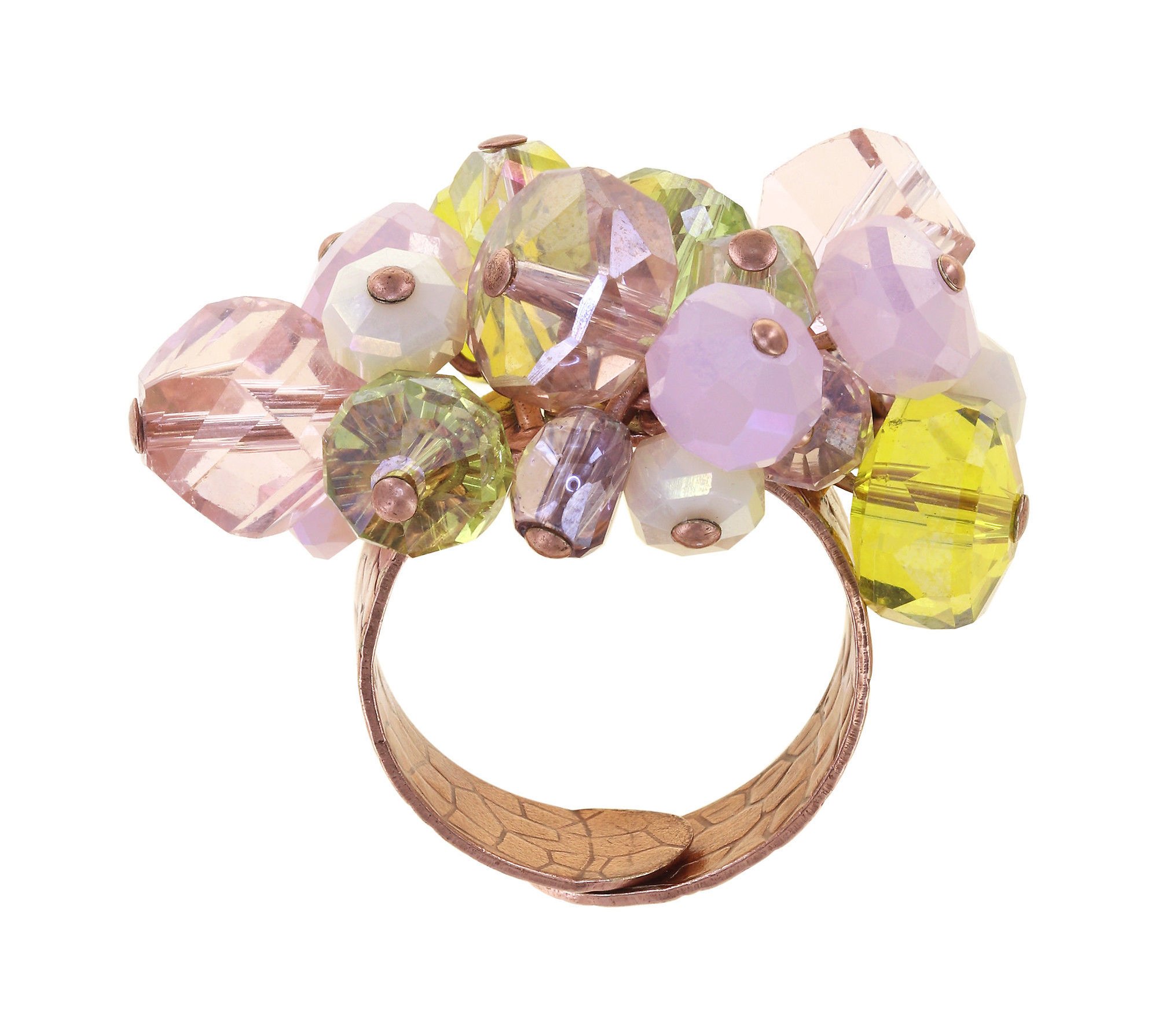 image pour Anneau Jelly Flow Rose / Vert lt.colorado topaz vitrail light 