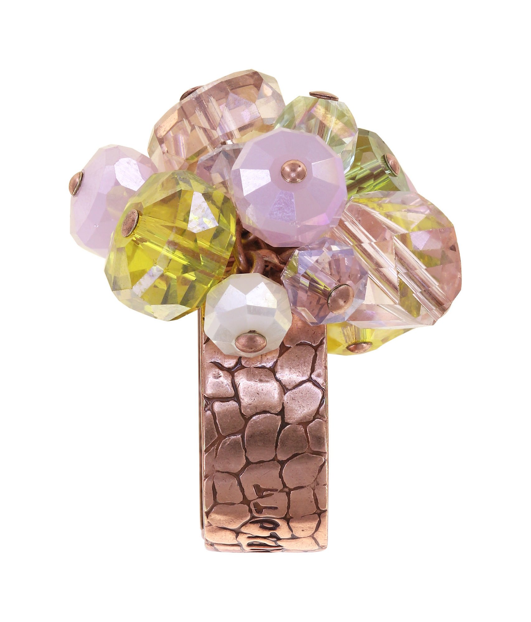 image pour Anneau Jelly Flow Rose / Vert lt.colorado topaz vitrail light 