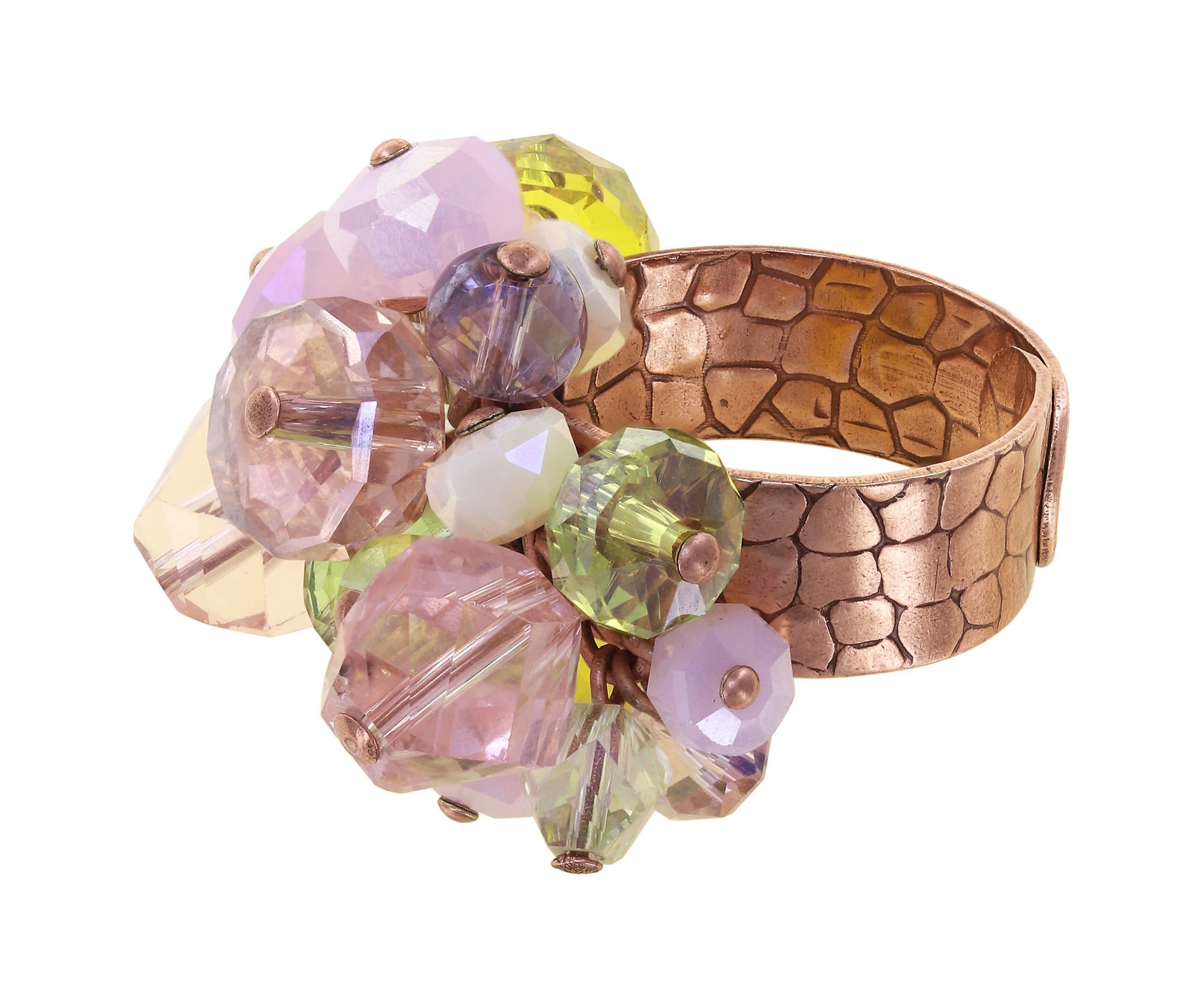 image pour Anneau Jelly Flow Rose / Vert lt.colorado topaz vitrail light 