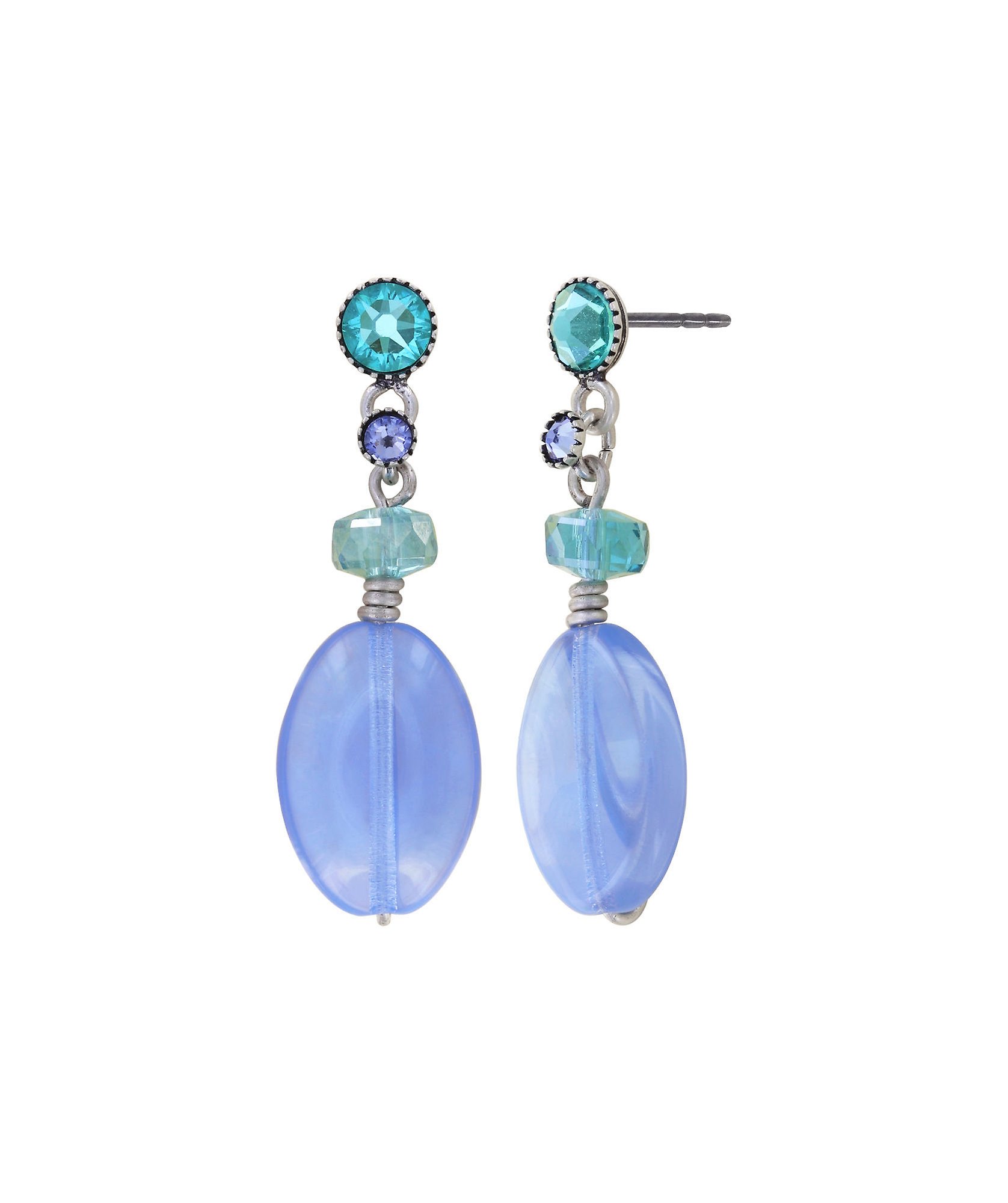 Bild für Ohrstecker baumelnd Jelly Flow Blau  