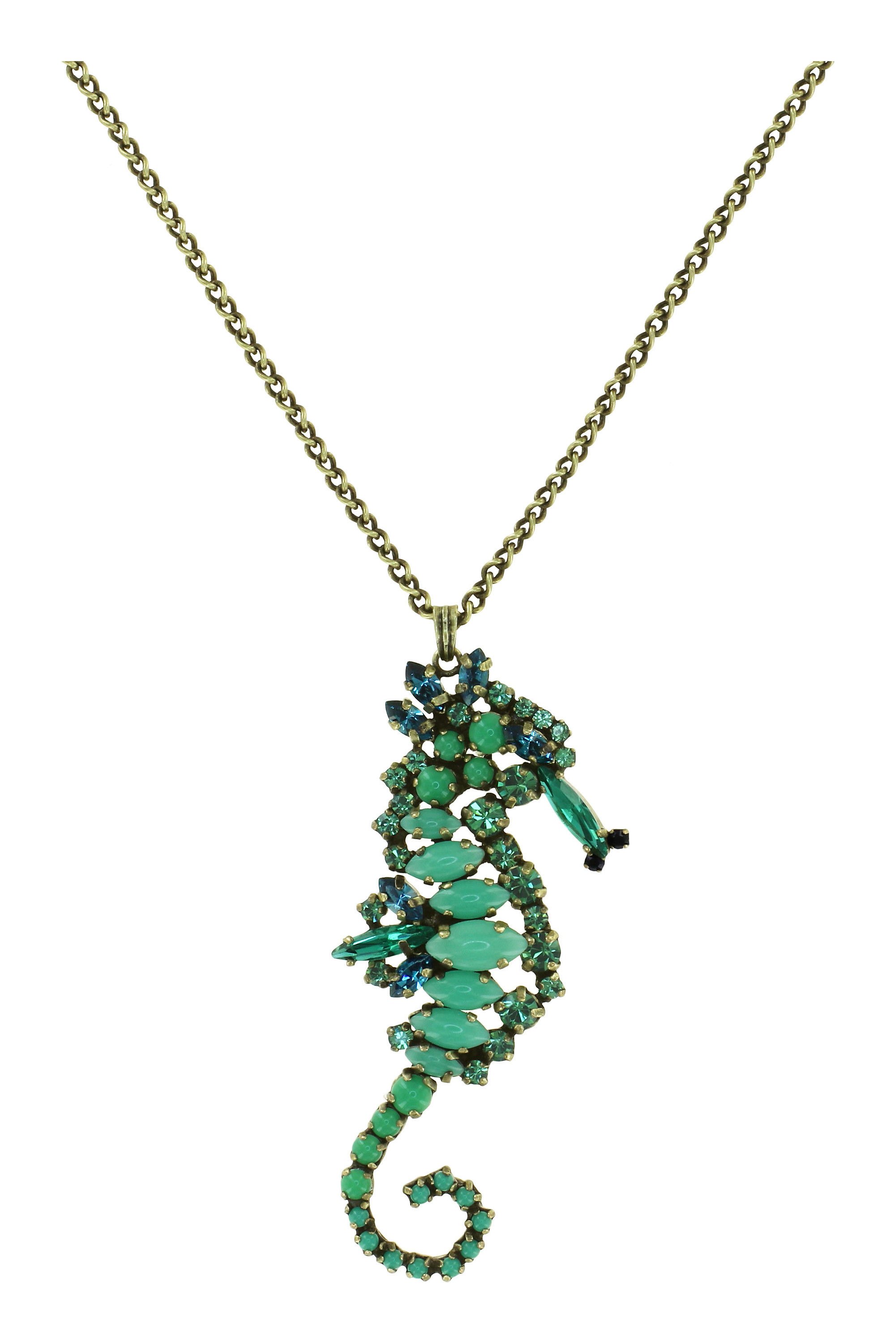image for Necklace Pendant Beach to Bar Green  size S