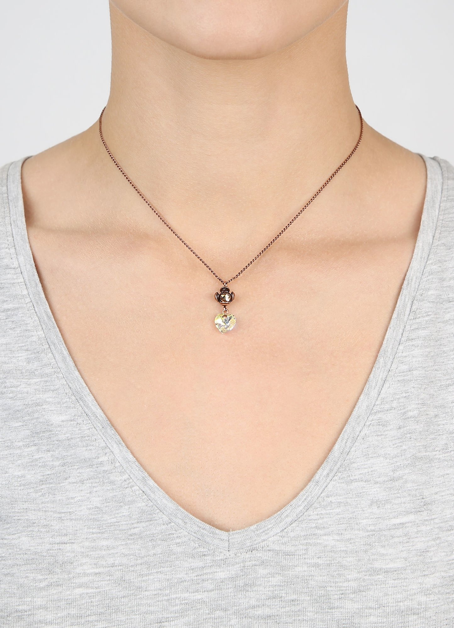 image for Necklace Pendant Little Frog Prince Brown / Green  