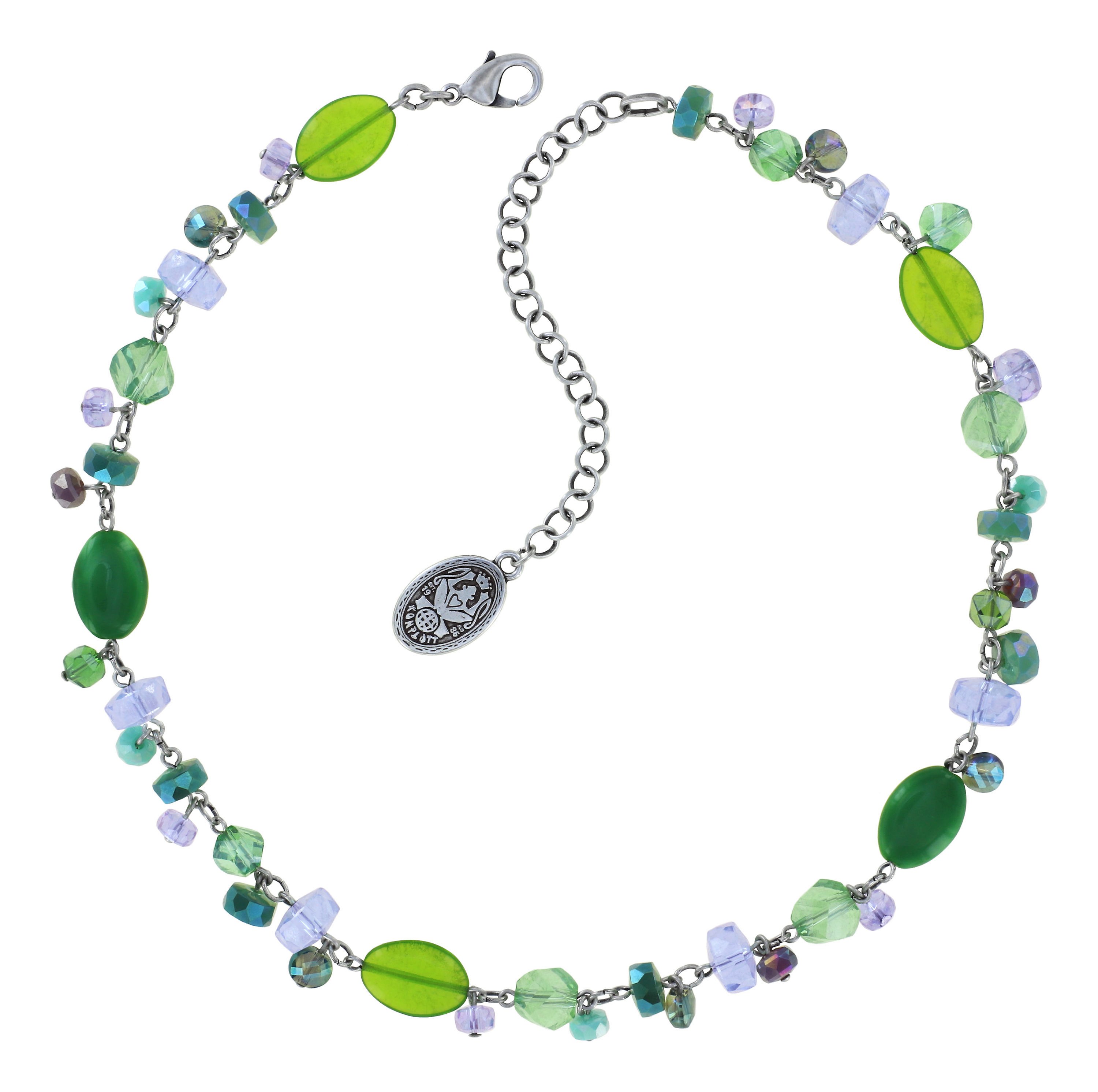 image for Necklace Jelly Flow Green / Lila  