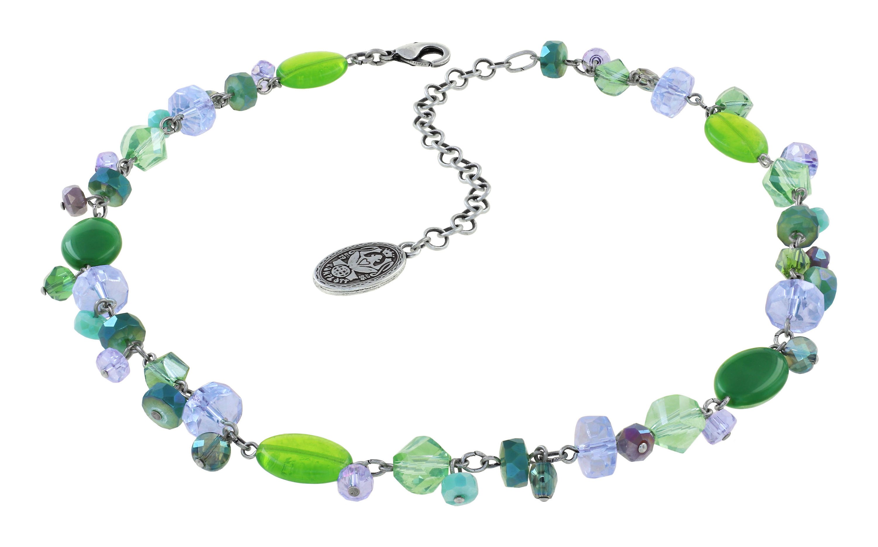 image for Necklace Jelly Flow Green / Lila  