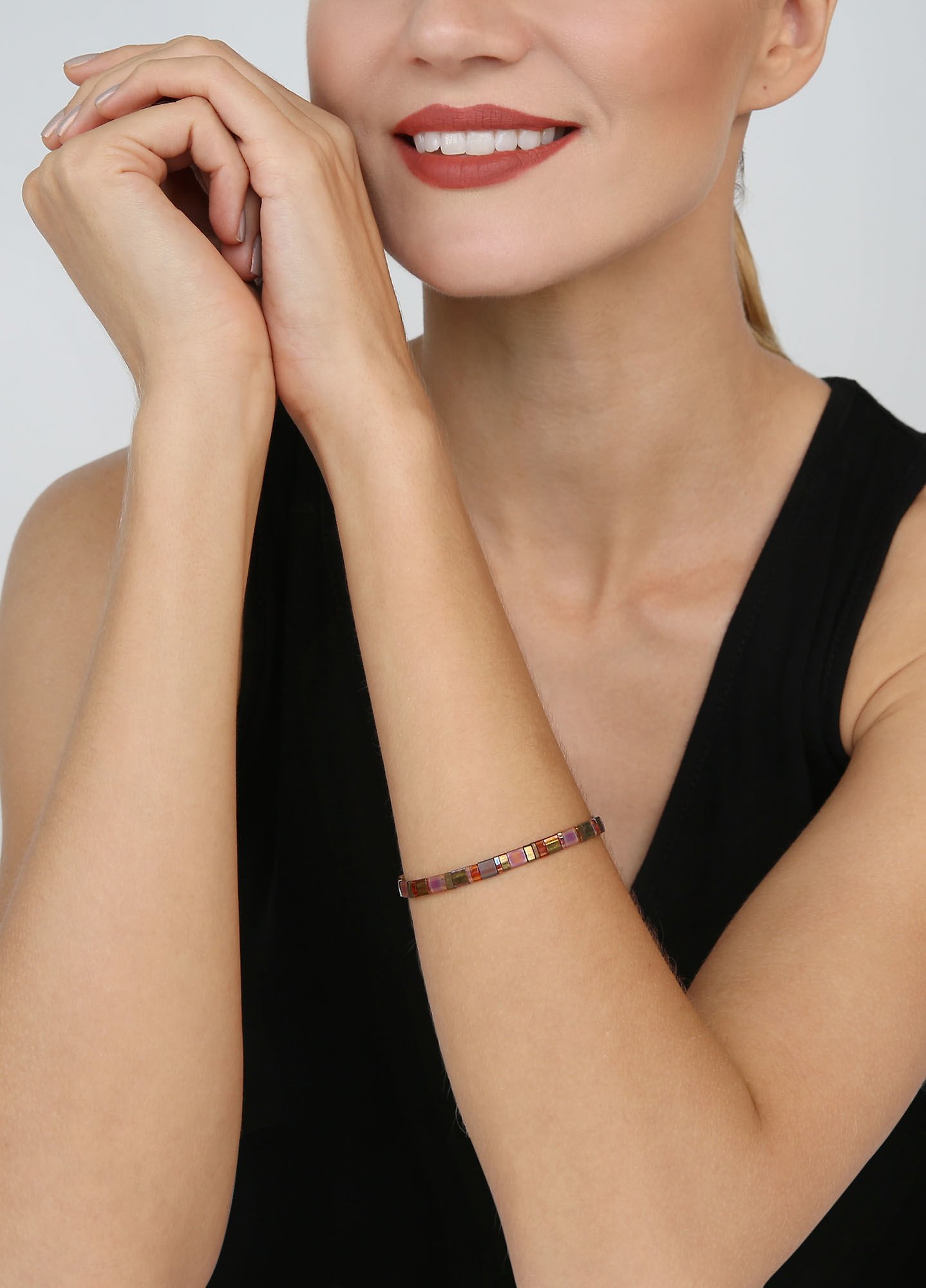 image pour Bracelet élastique Tilala Marron  