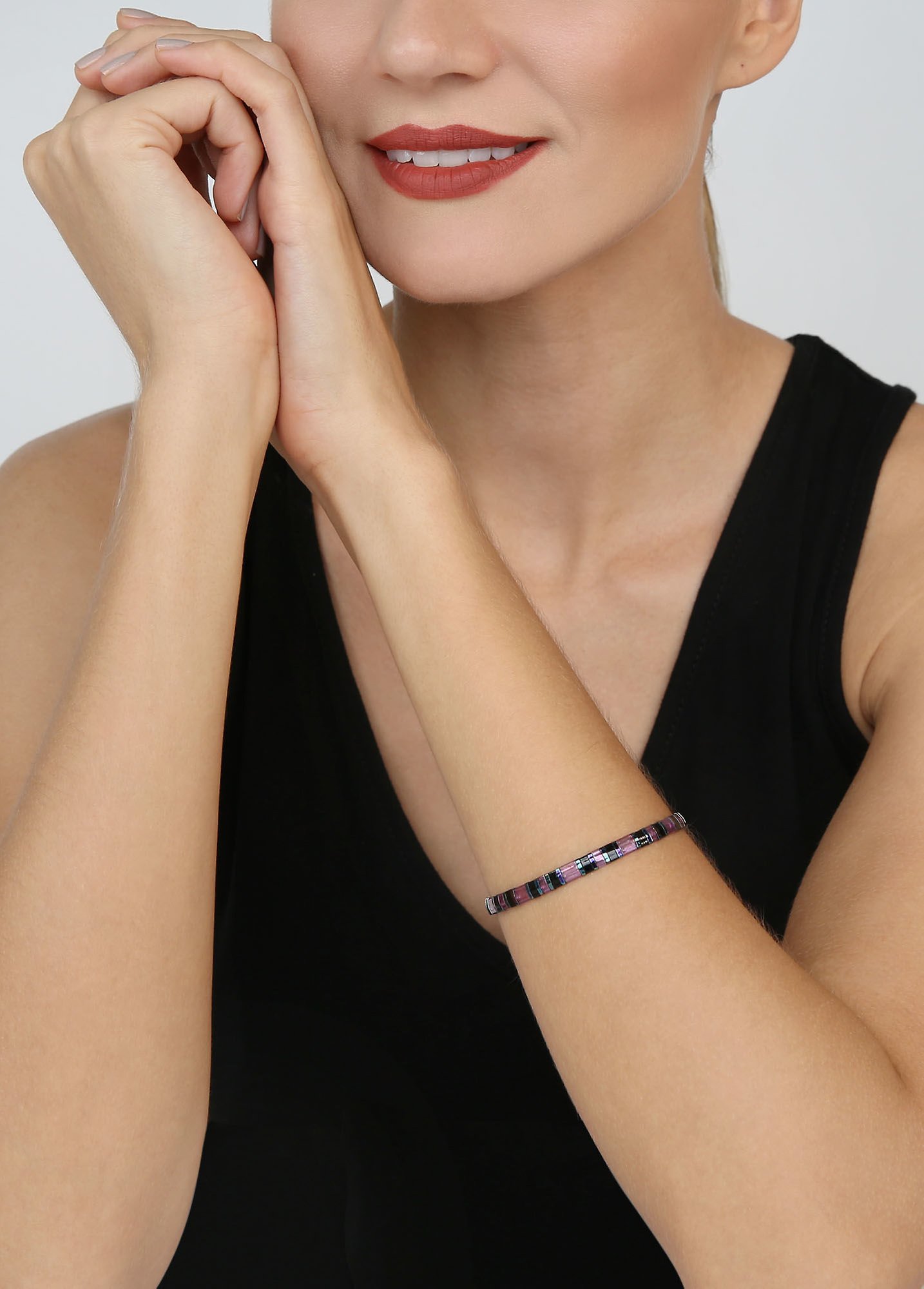 image pour Bracelet élastique Tilala Lila / Noir  