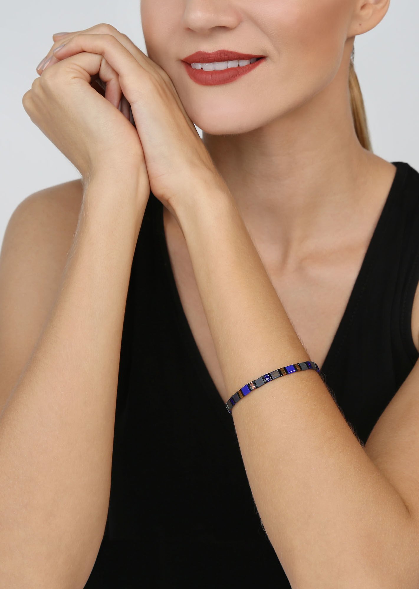 image for Bracelet Elastic Tilala Blue / Black  