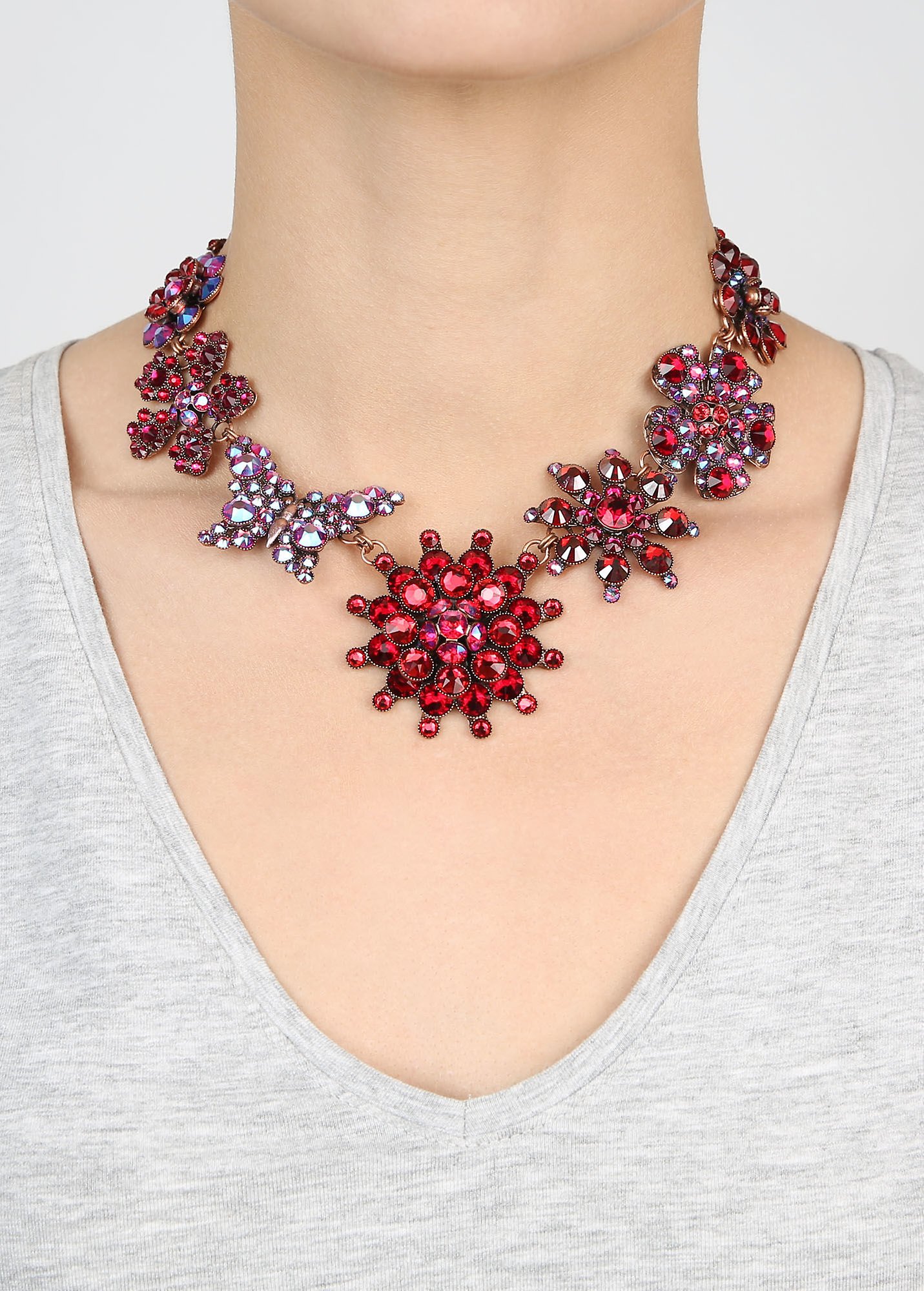 image for Necklace collier Lost Garden Red  