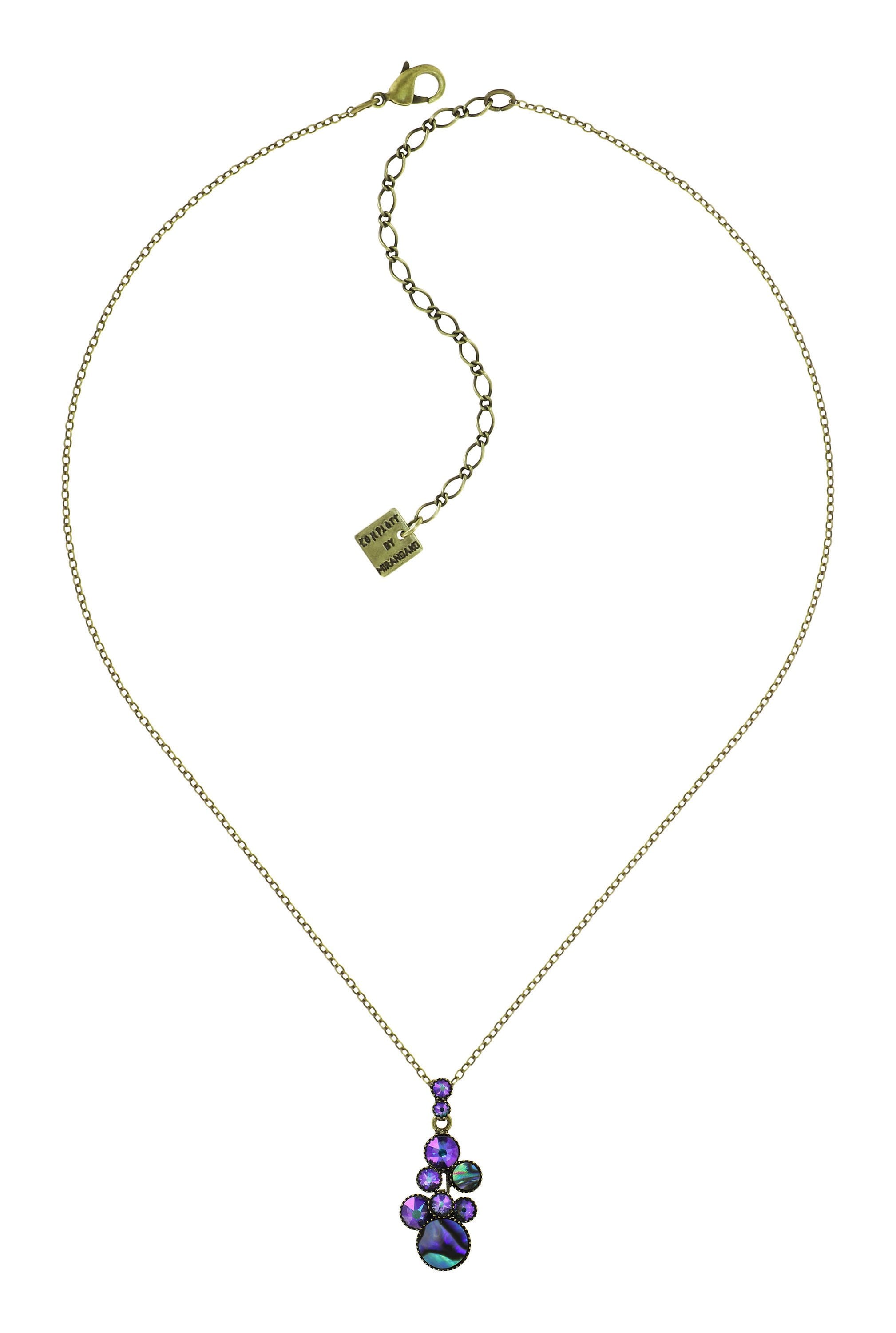 image pour Collier pendant Water Cascade Vert / Lila  
